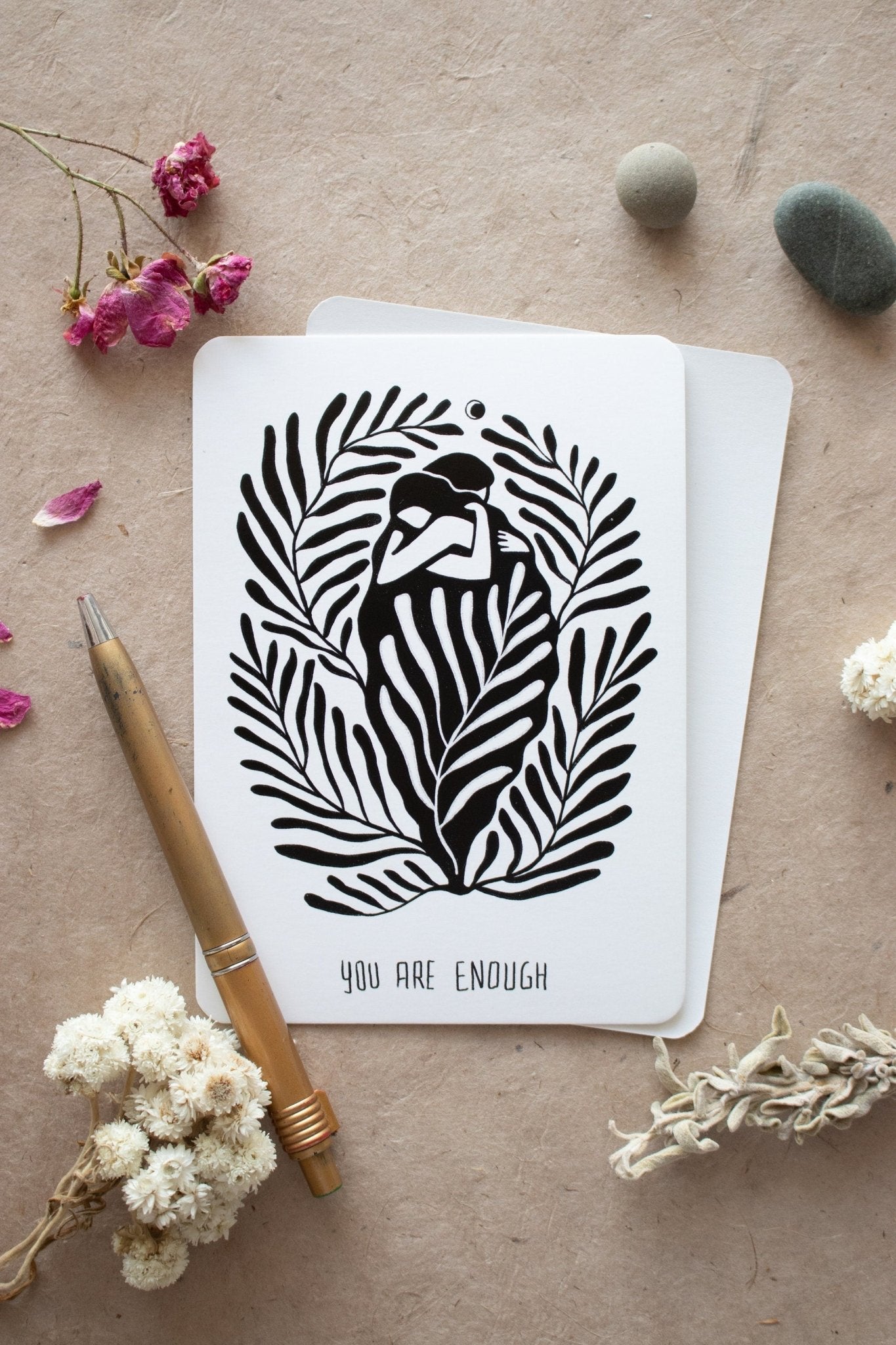 You are enough Postkarte - art.from.ilkas.heart