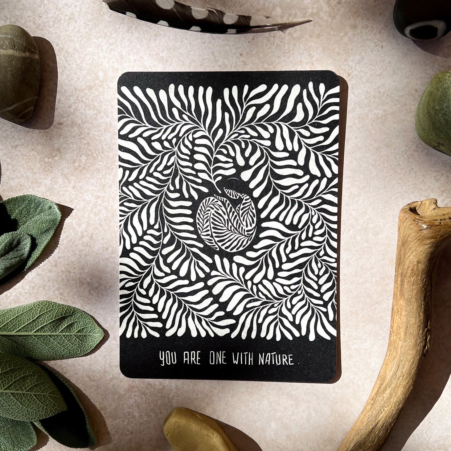 You are one with nature Postkarte - art.from.ilkas.heart