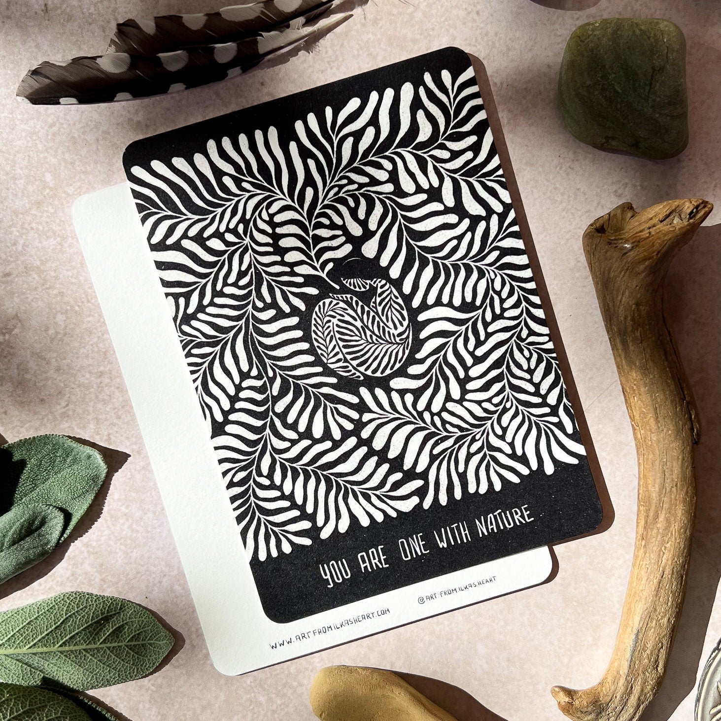 You are one with nature Postkarte - art.from.ilkas.heart