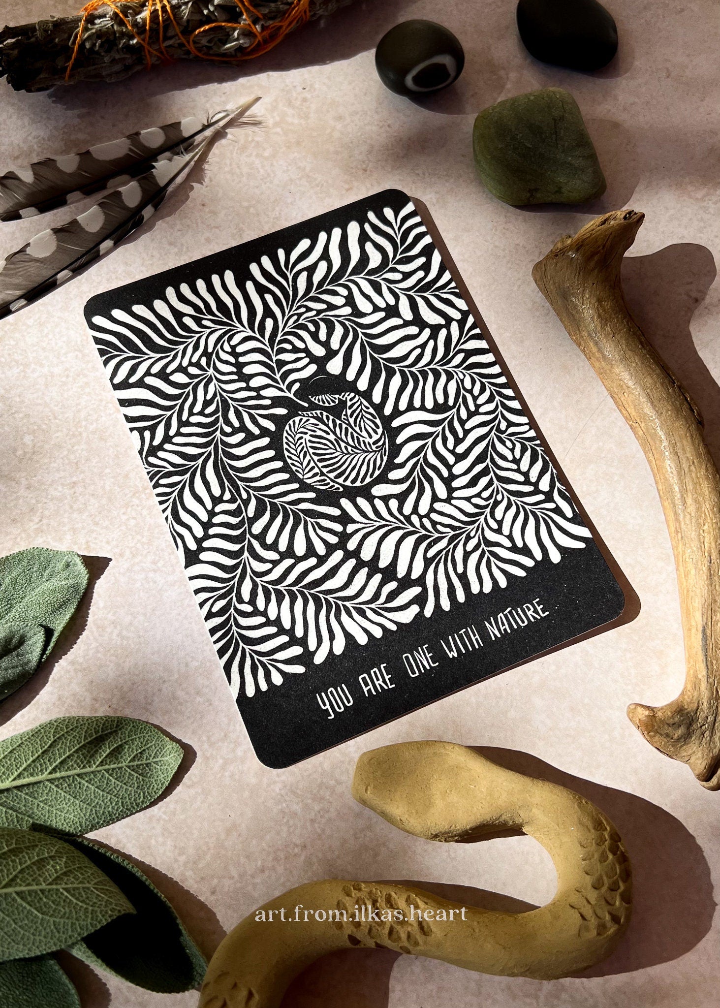 You are one with nature Postkarte - art.from.ilkas.heart