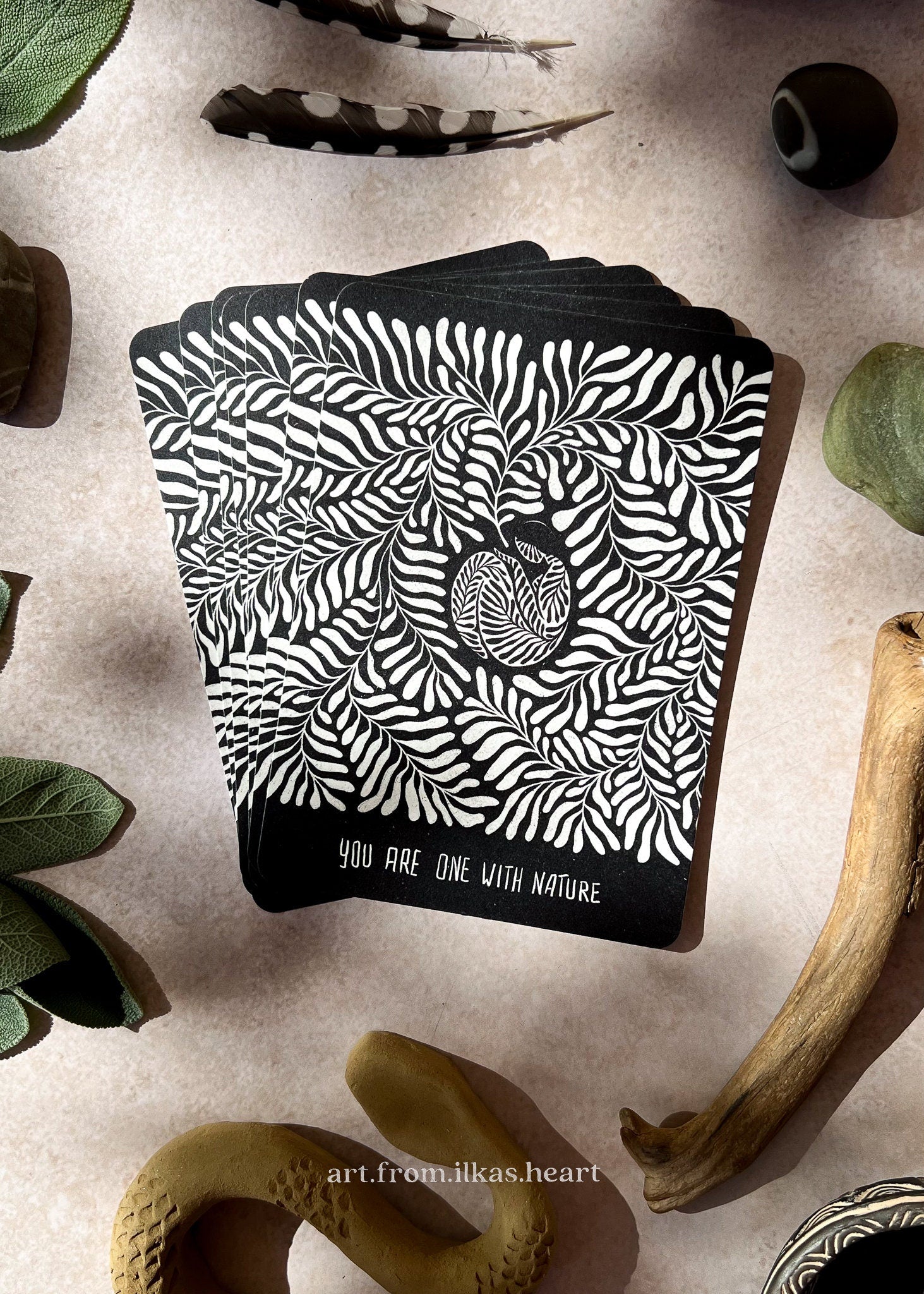 You are one with nature Postkarte - art.from.ilkas.heart