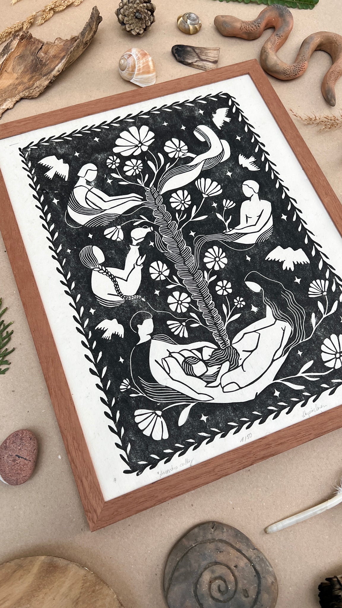 Rahmen & Passepartout für Ancestors calling - art.from.ilkas.heart