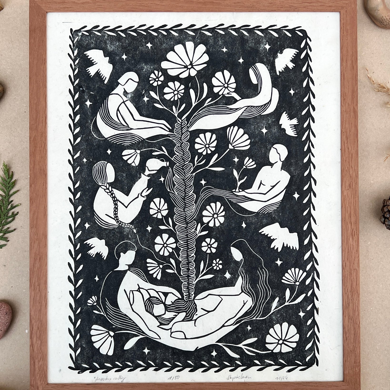 Rahmen & Passepartout für Ancestors calling - art.from.ilkas.heart