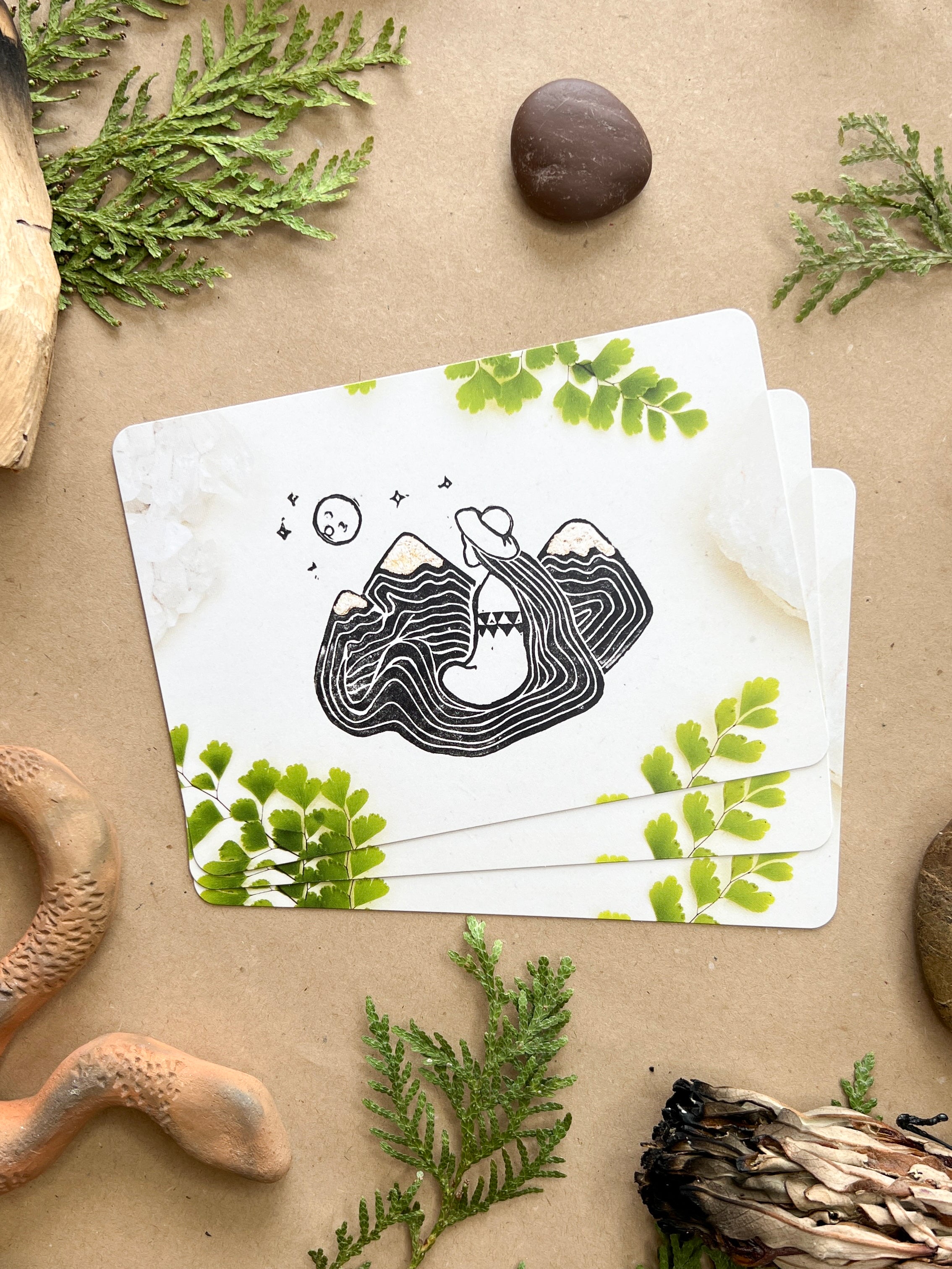 Mutter der Berge Postkarte - art.from.ilkas.heart