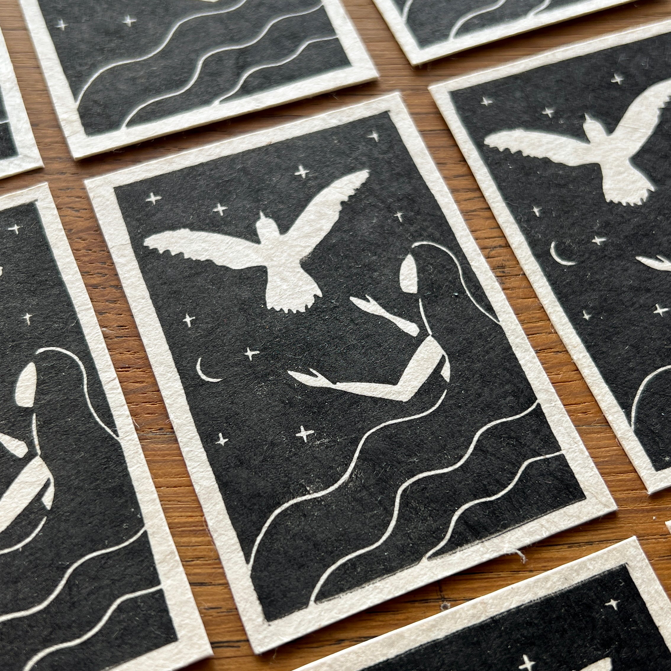 Die Friedensgöttin Mini Linoldruck - art.from.ilkas.heart