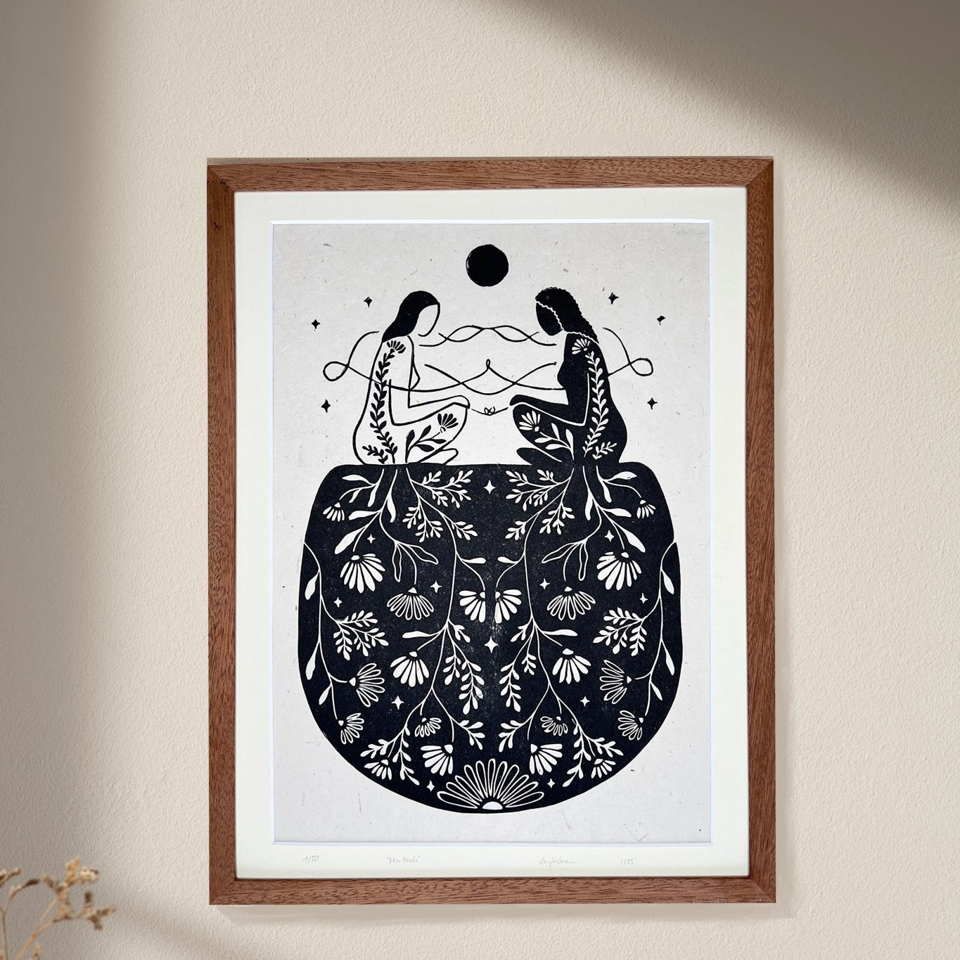 New Roots Linoldruck - art.from.ilkas.heart