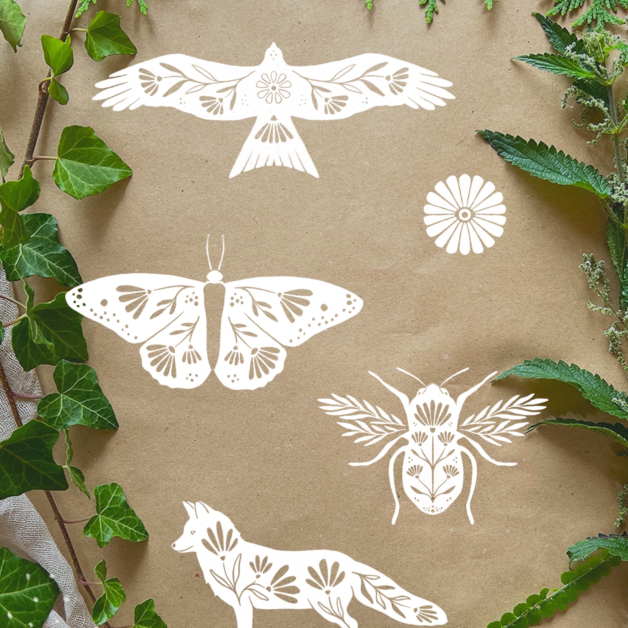 'Waldrandgeflüster' Aufkleber Set - art.from.ilkas.heart