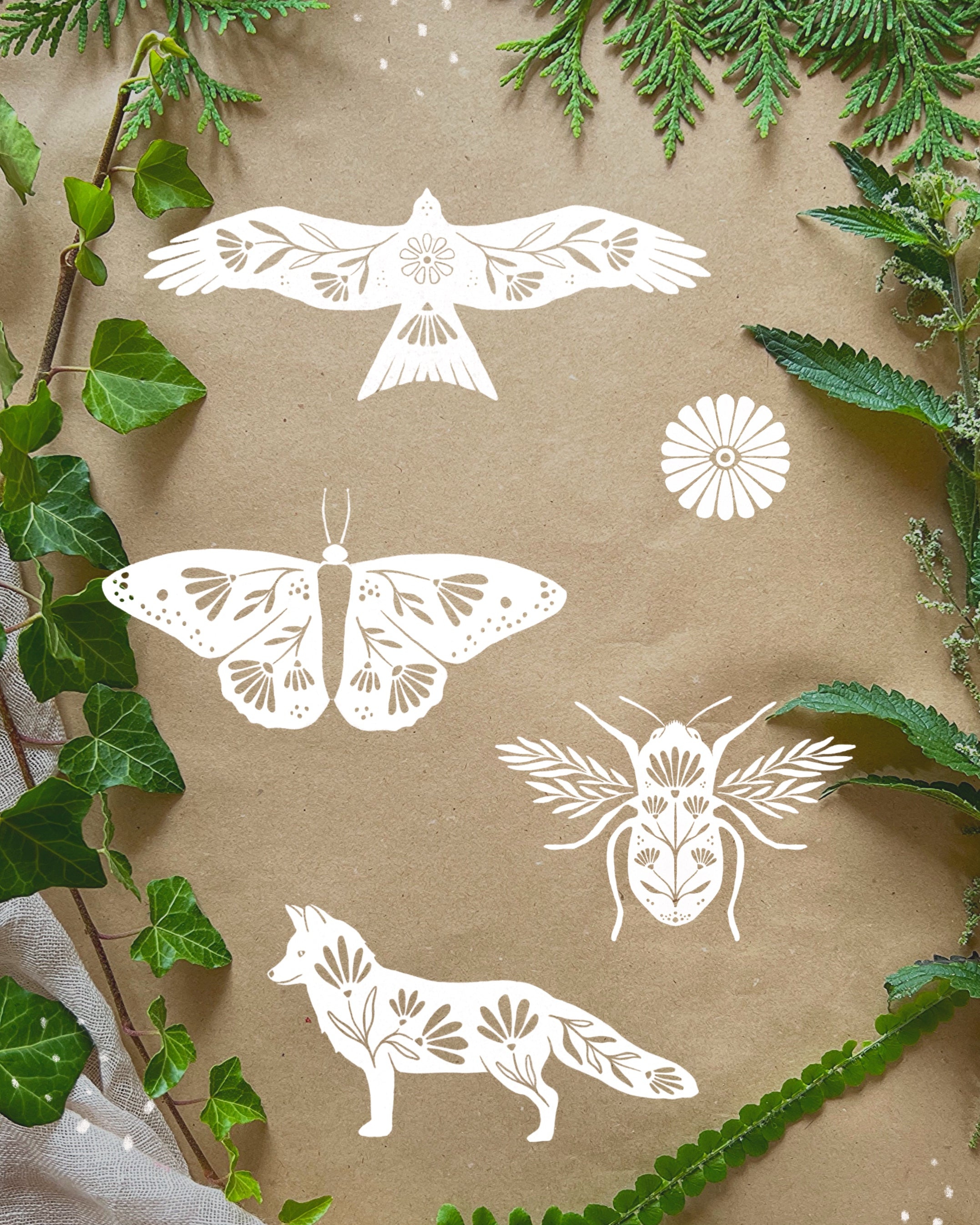 'Waldrandgeflüster' Aufkleber Set - art.from.ilkas.heart