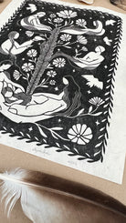 Ancestors Calling Linoldruck Limited Edition - art.from.ilkas.heart  