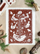 Ancestors Calling Linoldruck Limited Edition - art.from.ilkas.heart  