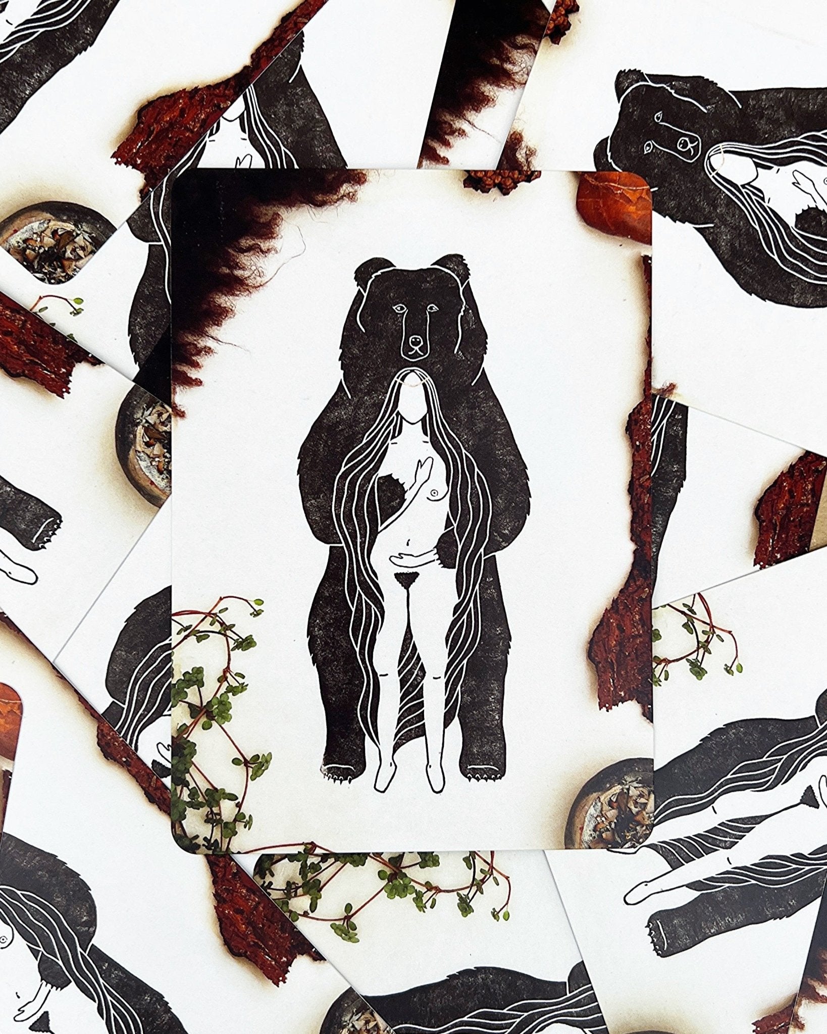 Bärengöttin Postkarte - art.from.ilkas.heart