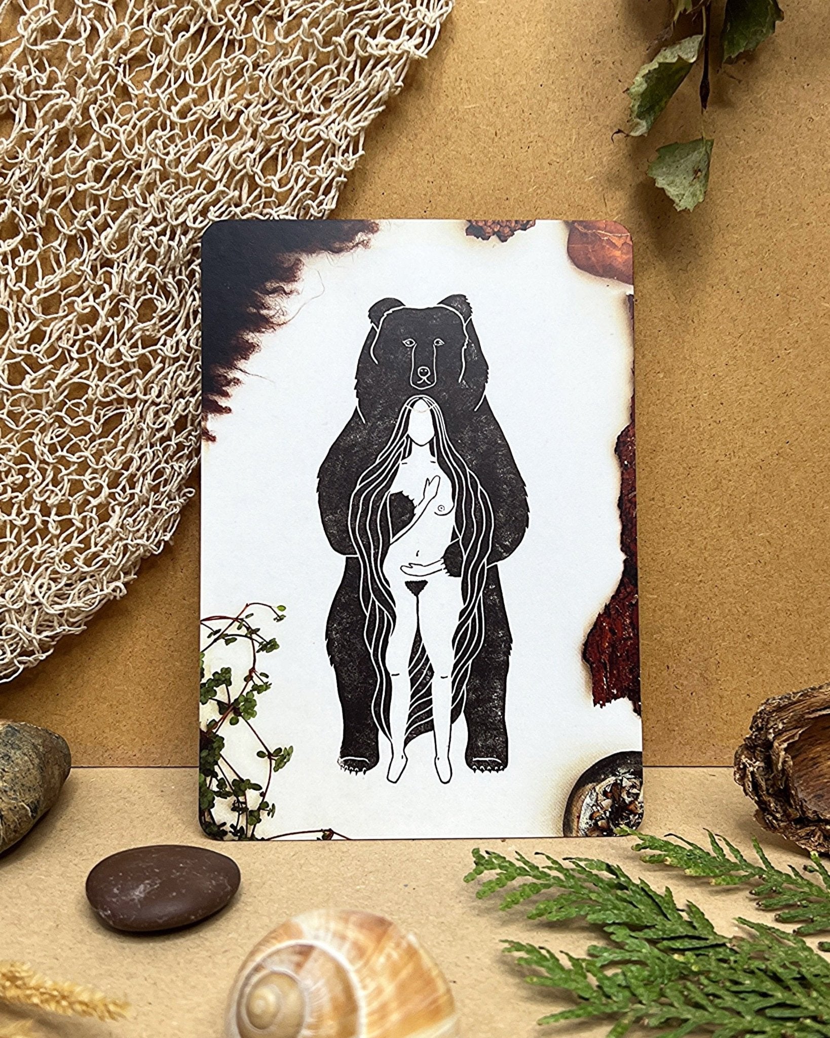 Bärengöttin Postkarte - art.from.ilkas.heart