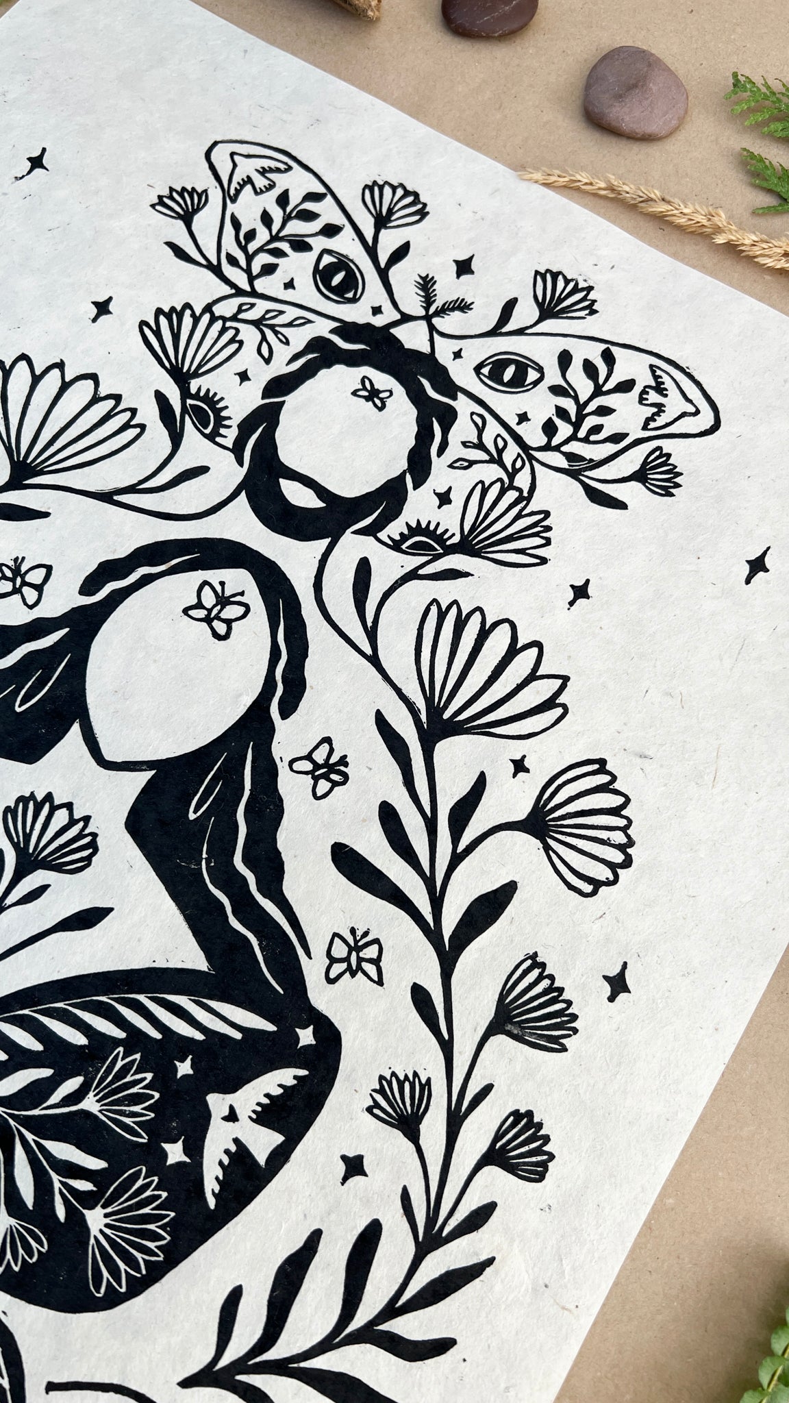 Calling you softly Linoldruck - art.from.ilkas.heart