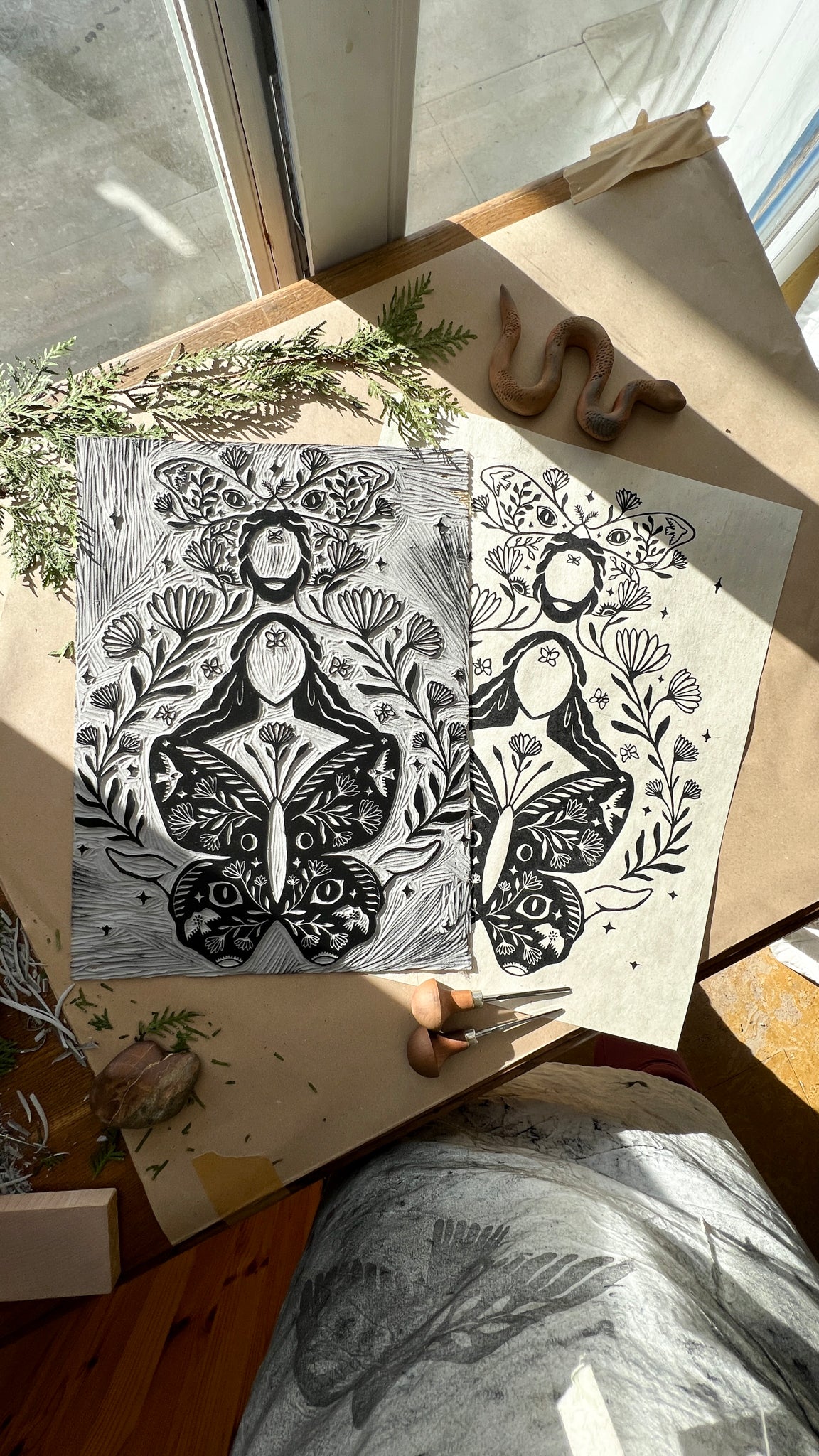 Calling you softly Linoldruck - art.from.ilkas.heart