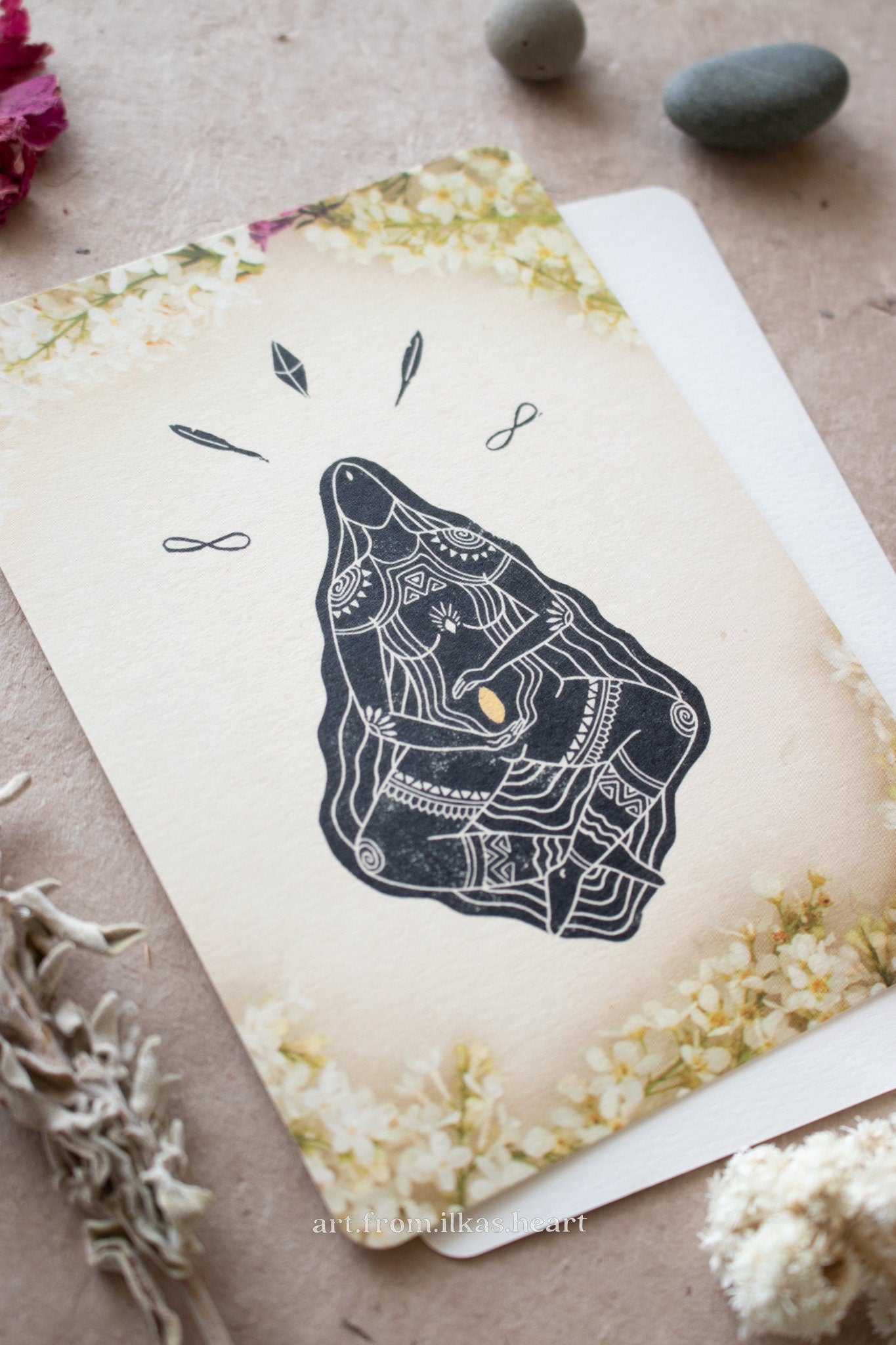 Die Göttin der Empfängnis Postkarte - art.from.ilkas.heart  