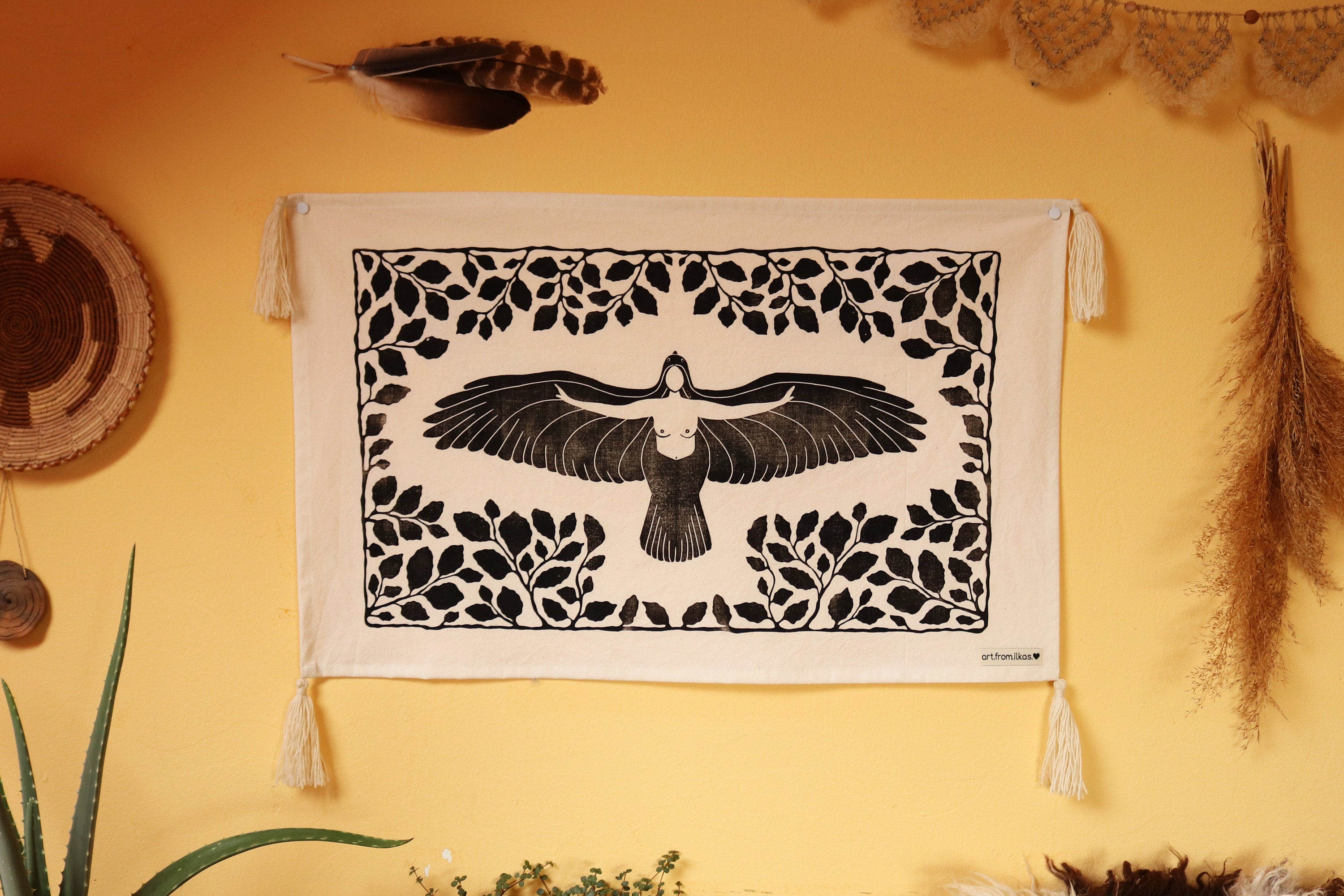 Die aufsteigende Göttin Wandbehang - art.from.ilkas.heart  