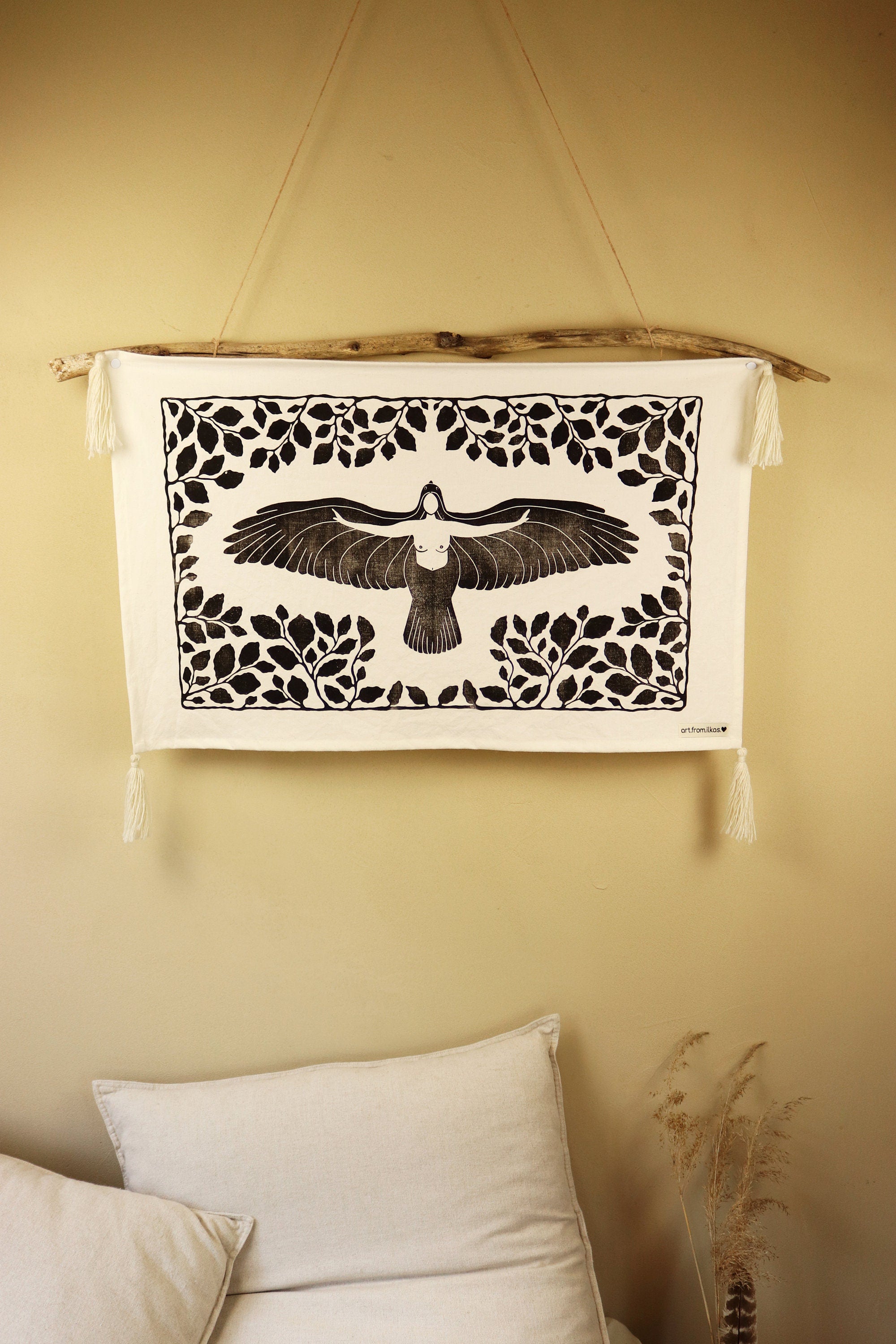 Die aufsteigende Göttin Wandbehang - art.from.ilkas.heart  