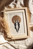 Die leuchtende Göttin Linoldruck - art.from.ilkas.heart  