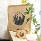 Die singenden Mondfrauen Linoldruck - art.from.ilkas.heart  