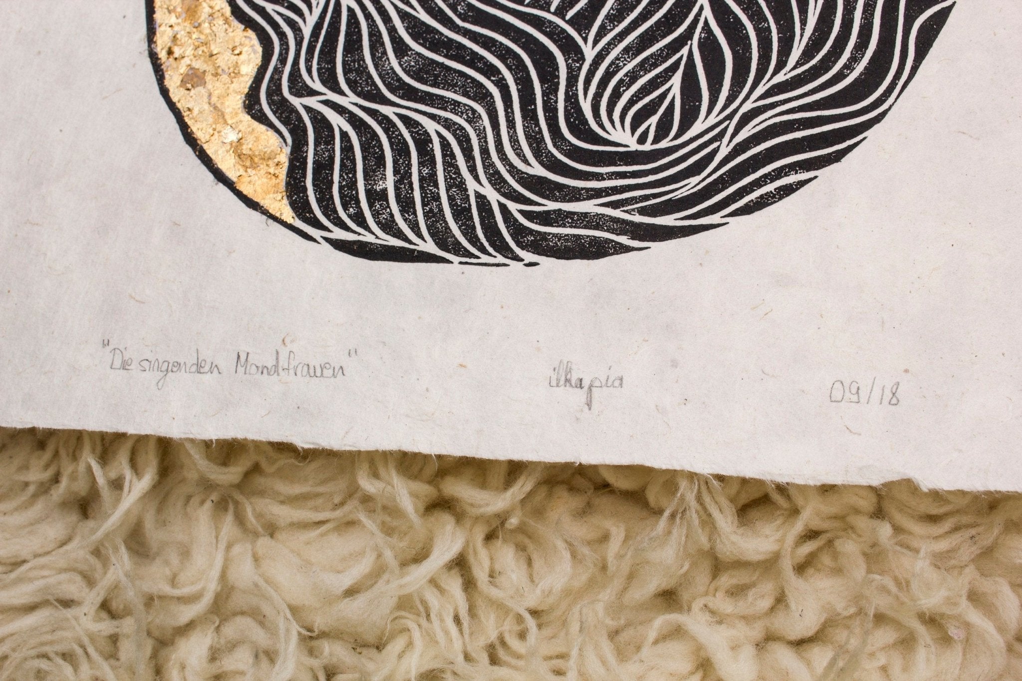 Rahmen & Passepartout für die singenden Mondfrauen - art.from.ilkas.heart