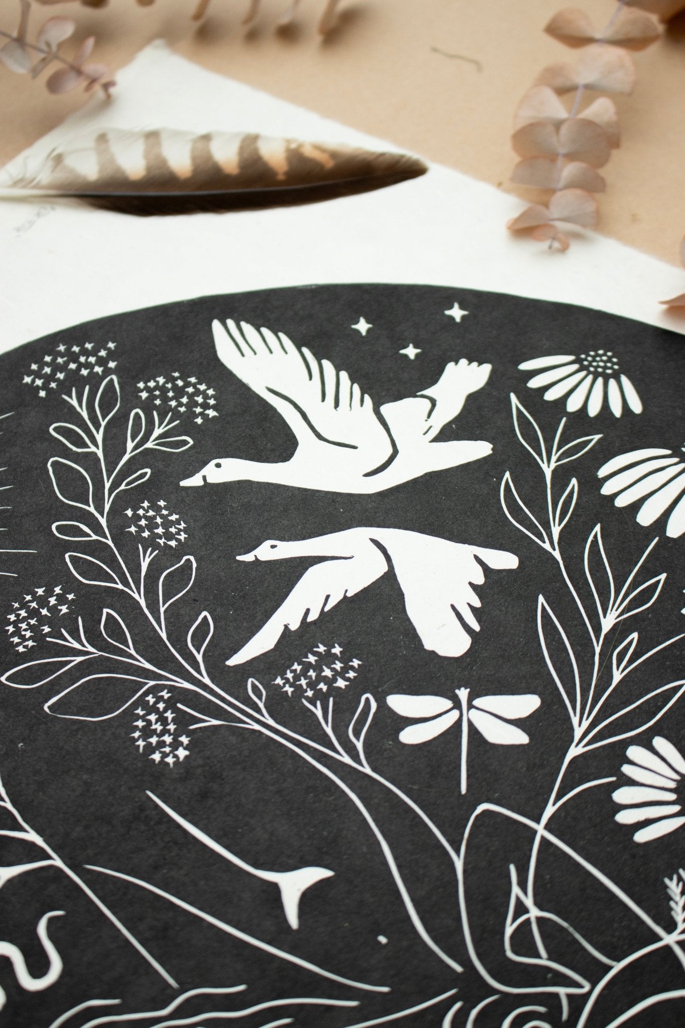 VORBESTELLUNG - Die Fülle Linoldruck Limitierte Auflage - art.from.ilkas.heart