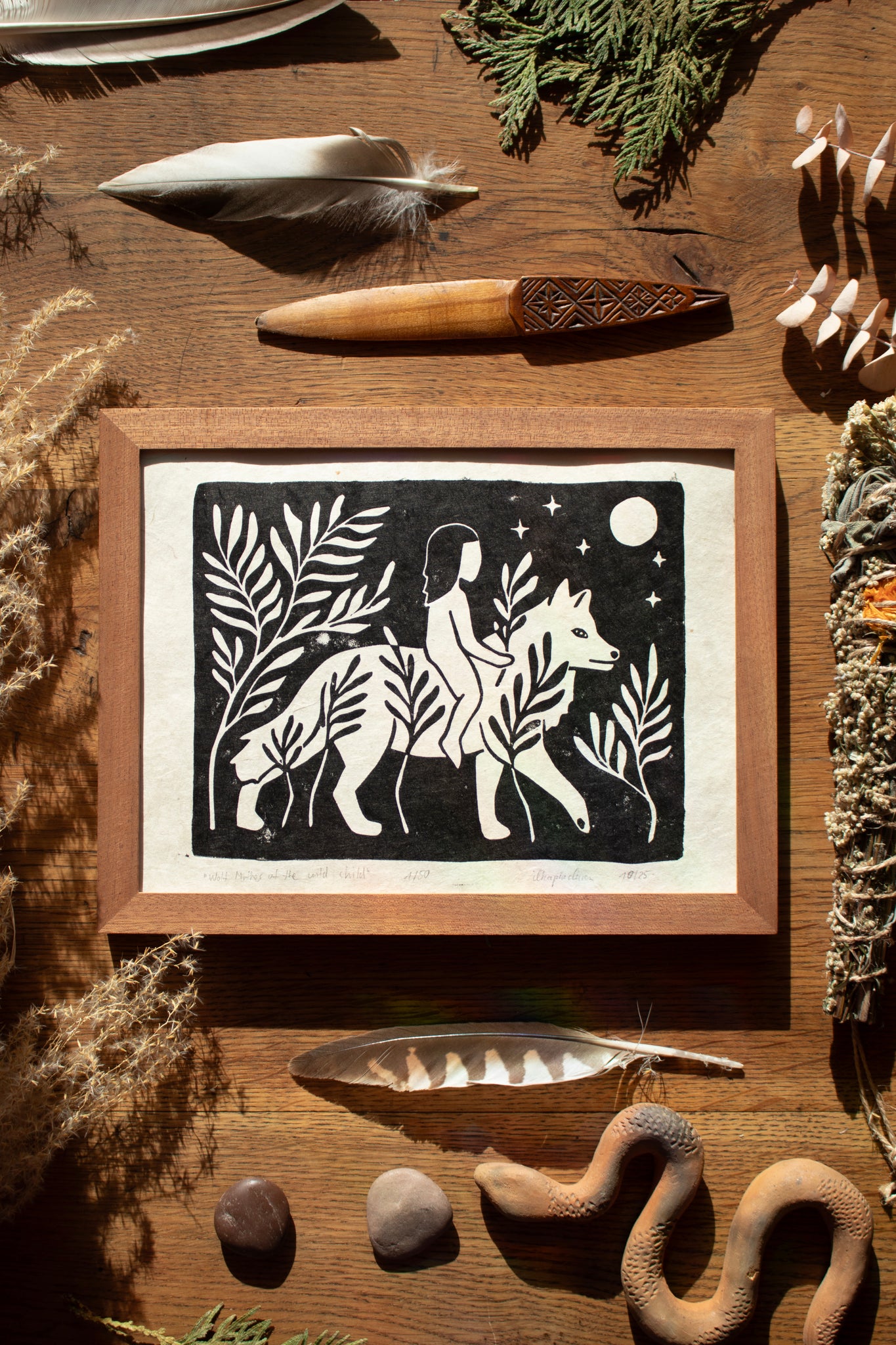 Rahmen für 'Wolf mother of the wild child' - art.from.ilkas.heart