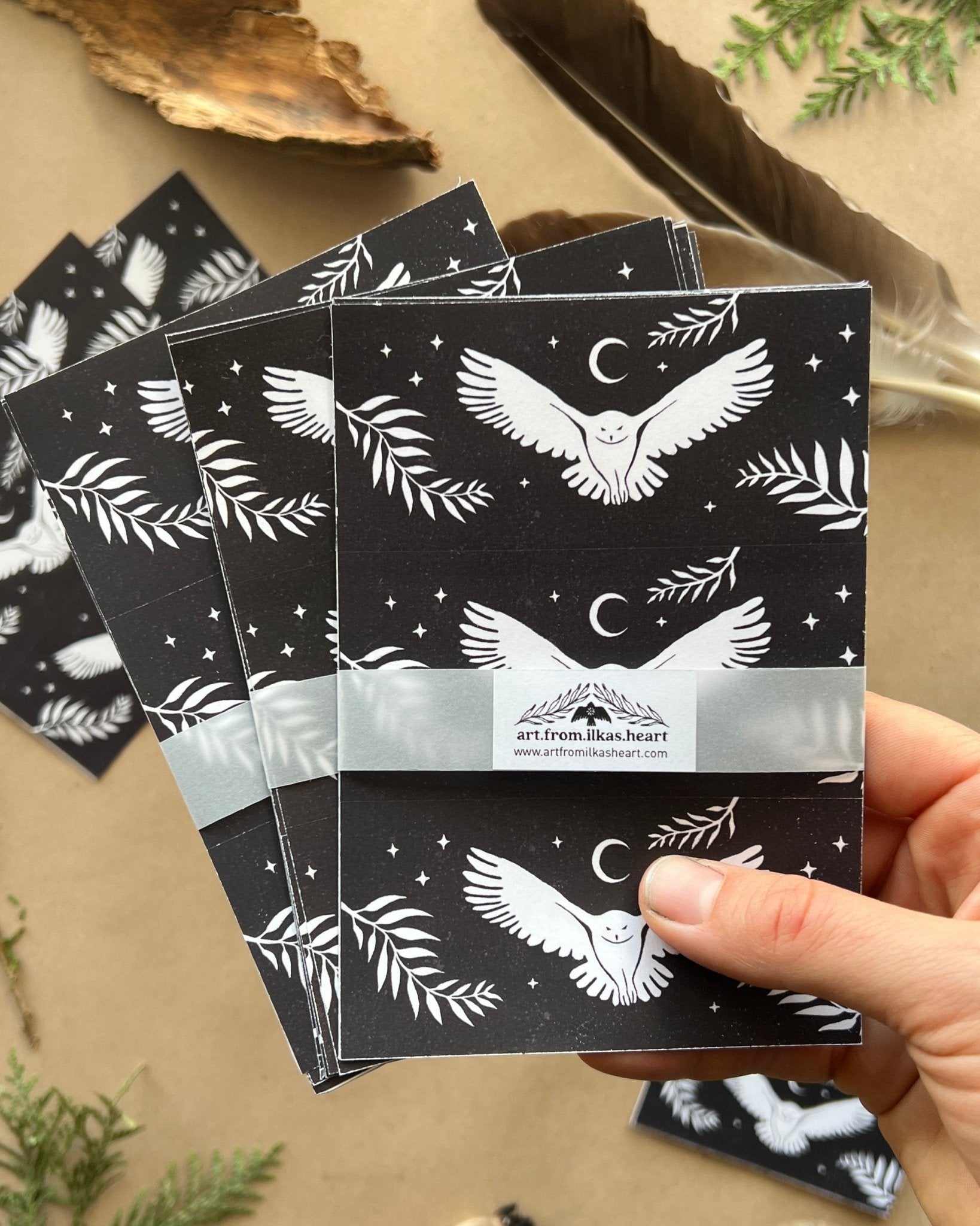 Eulen Medizin Stickerbogen - art.from.ilkas.heart