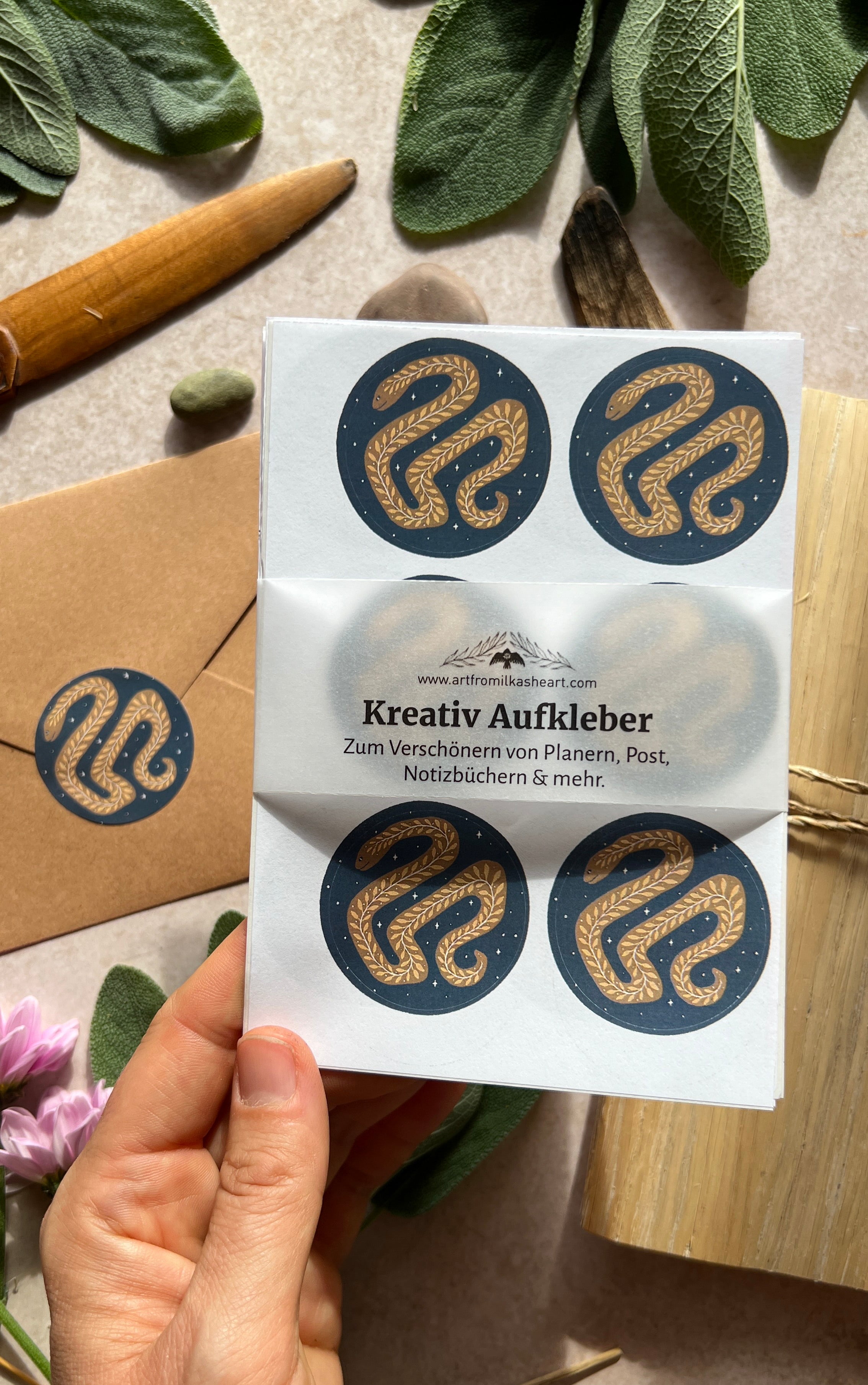 Neubeginn Stickerbogen - art.from.ilkas.heart