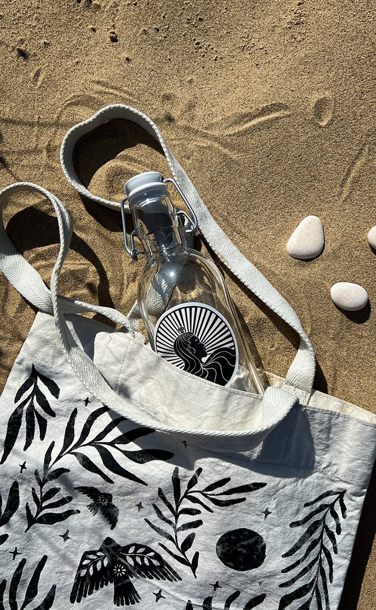 Die Quellflasche - Trinkflasche auf Glas - art.from.ilkas.heart