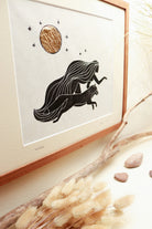 Fuchs Frau Linoldruck - art.from.ilkas.heart  