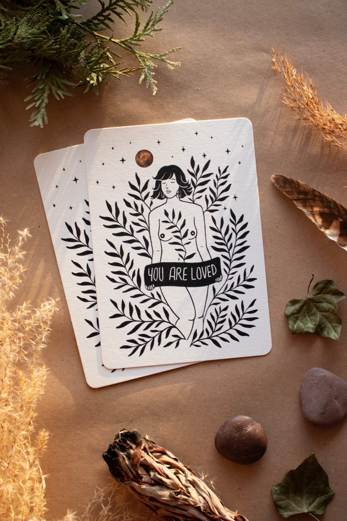 You are loved - Postkarte - art.from.ilkas.heart