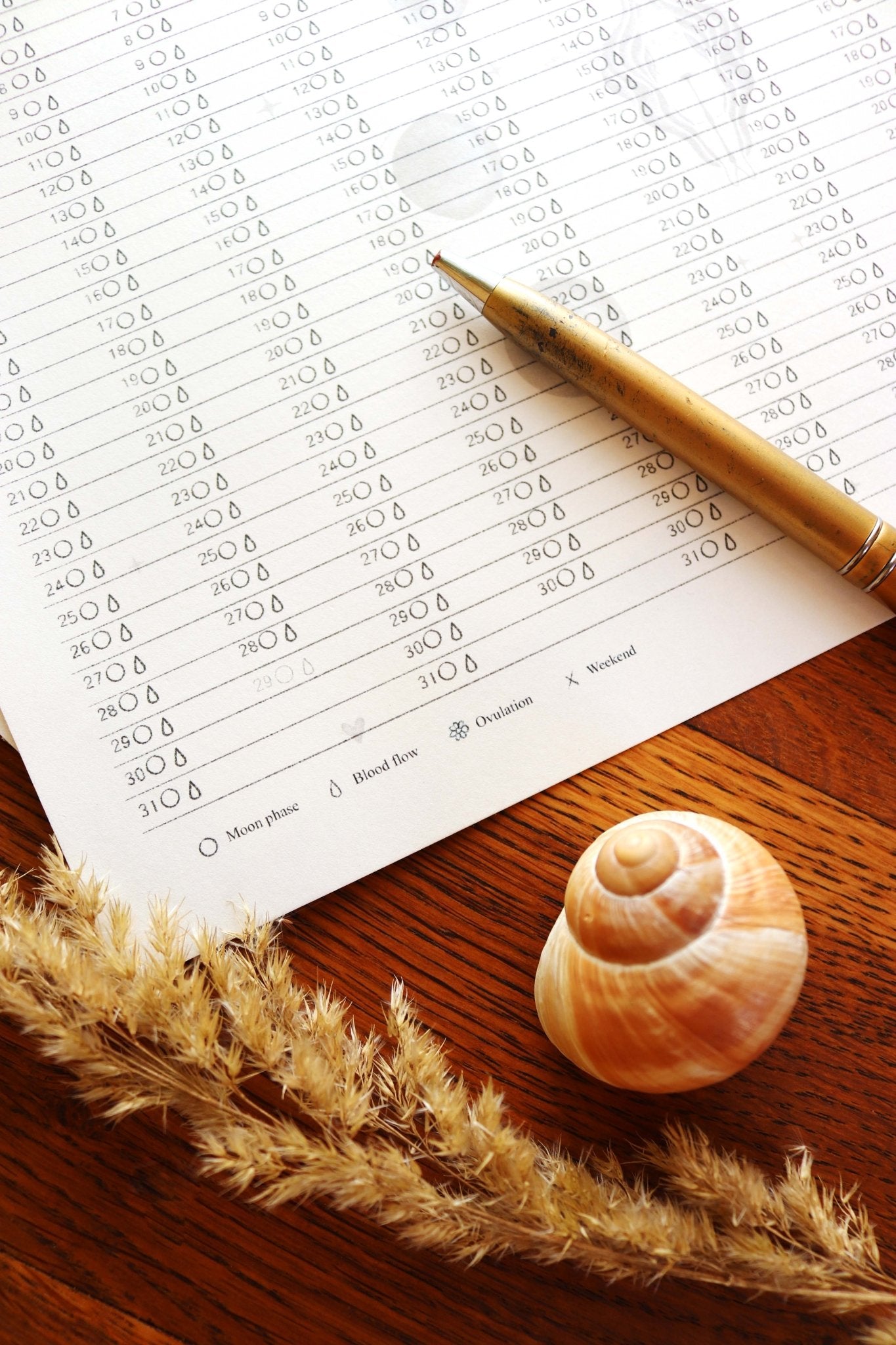 Goddess Flow - Kalender und Zyklustracker – zum Ausdrucken für zu Hause - art.from.ilkas.heart