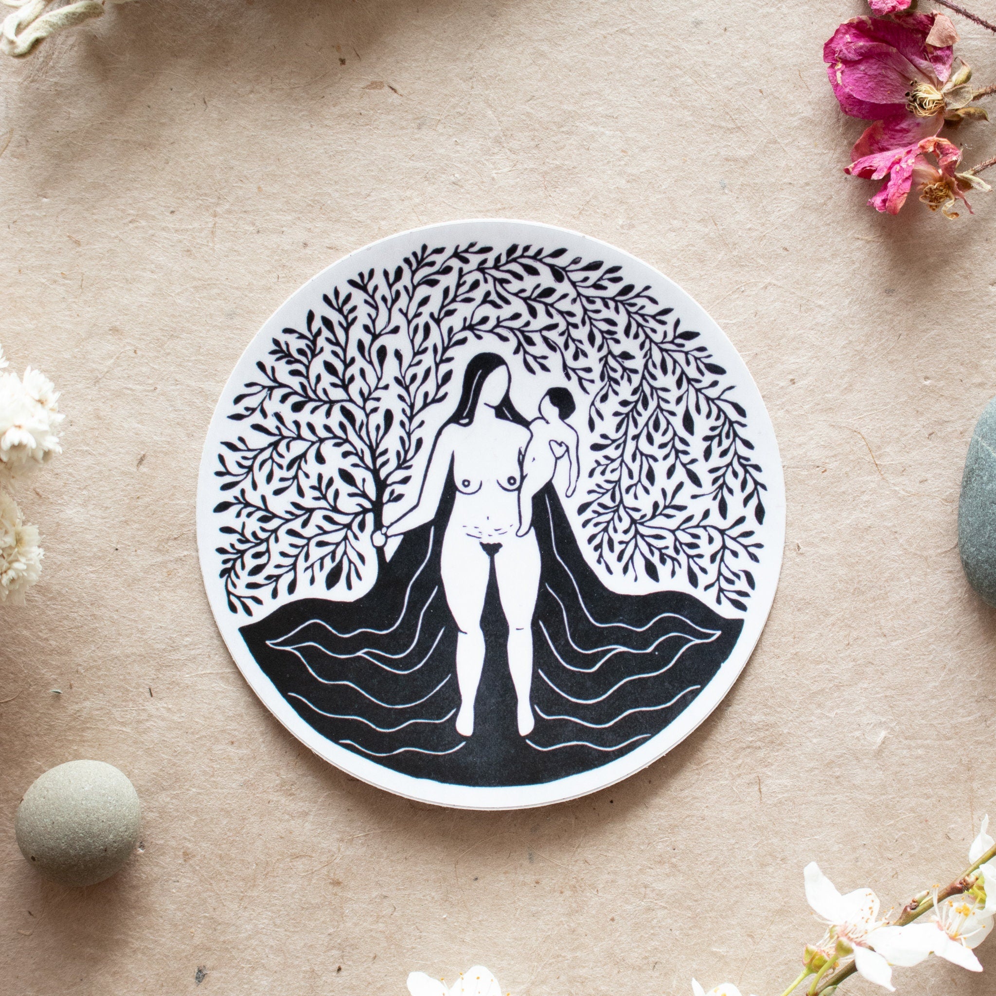 Goddess and her inner child Aufkleber - art.from.ilkas.heart  