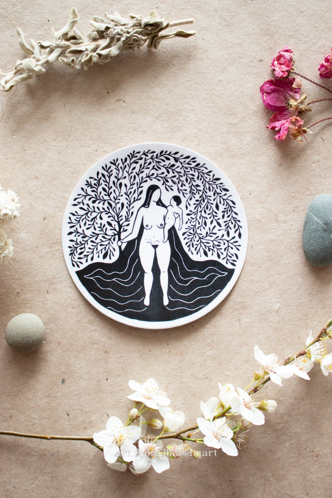 Goddess and her inner child Aufkleber - art.from.ilkas.heart  