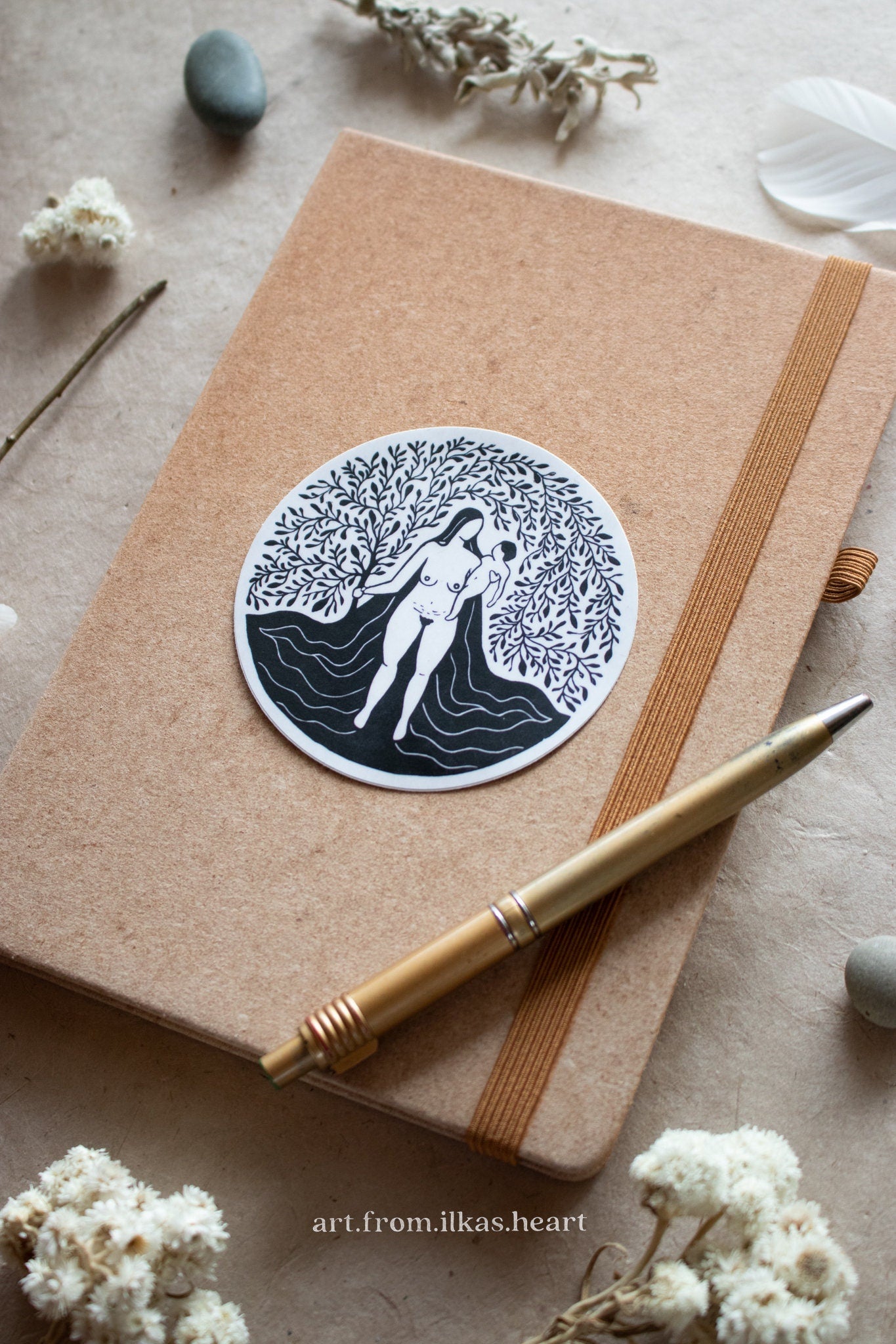 Goddess and her inner child Aufkleber - art.from.ilkas.heart  