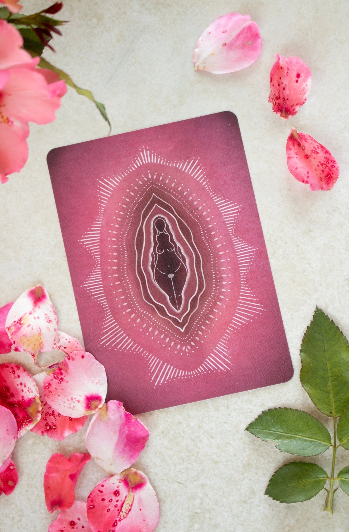 Vulva Göttin Postkarte - art.from.ilkas.heart