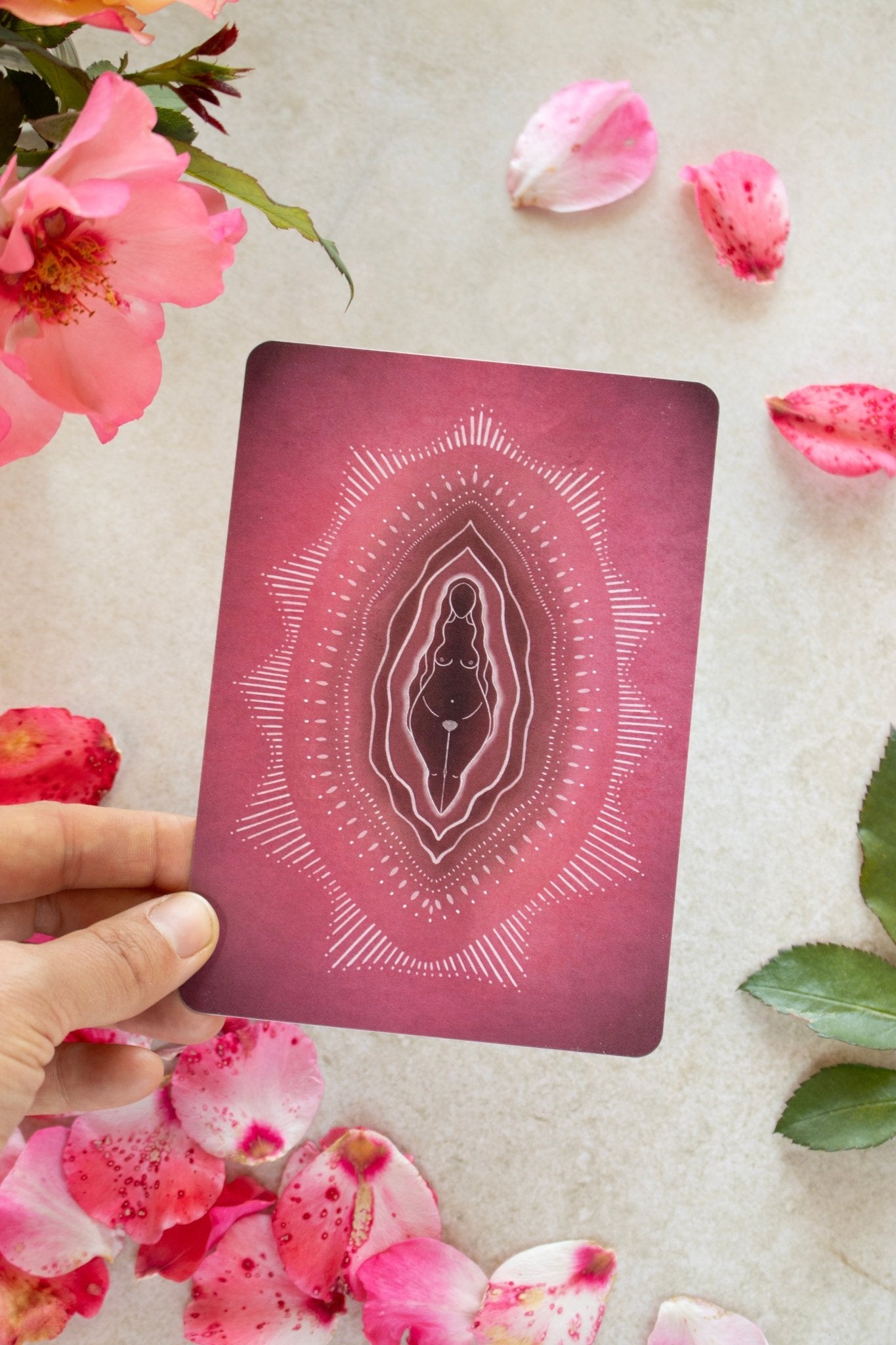 Vulva Göttin Postkarte - art.from.ilkas.heart