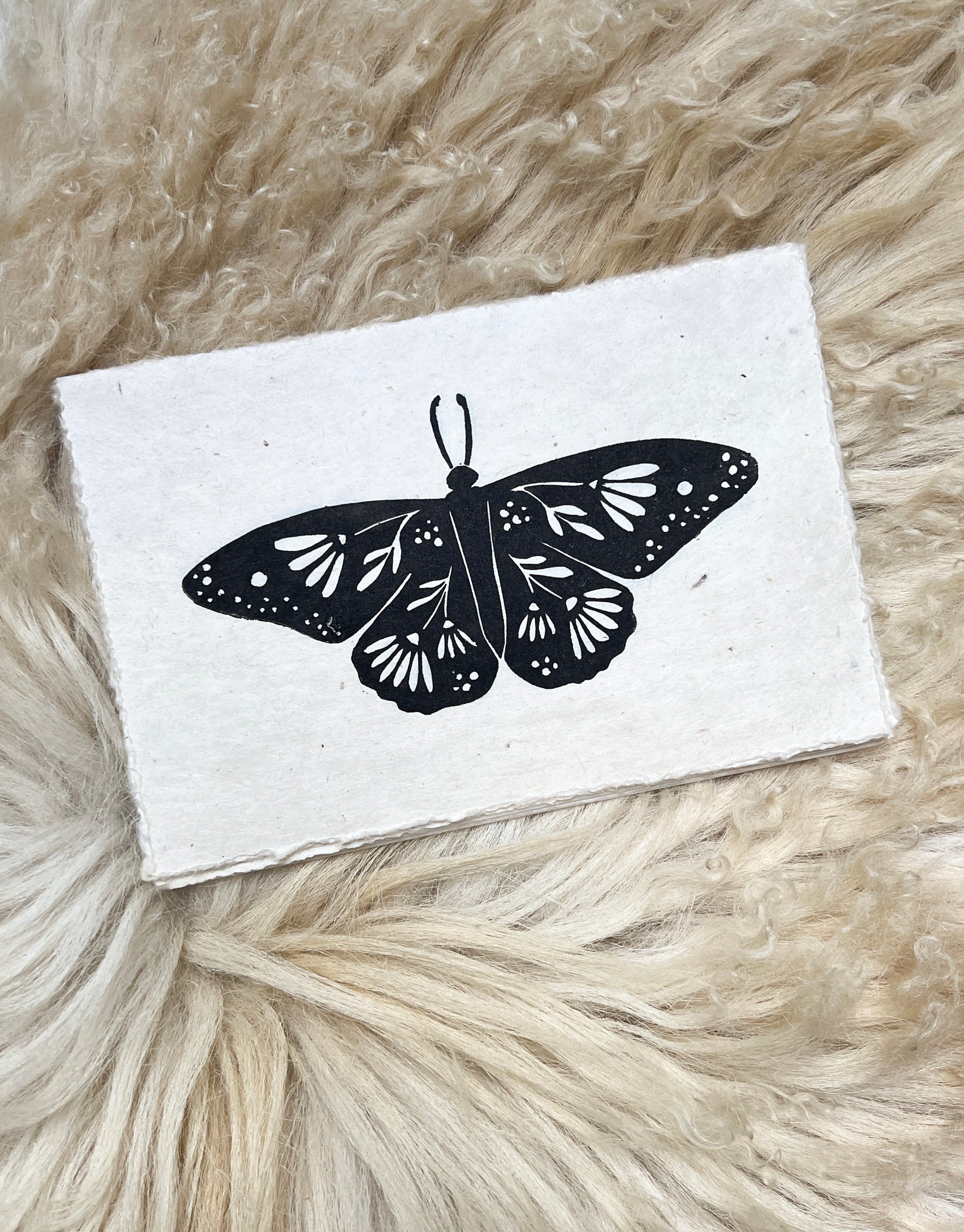 Falter & Blumen Linoldruck - art.from.ilkas.heart