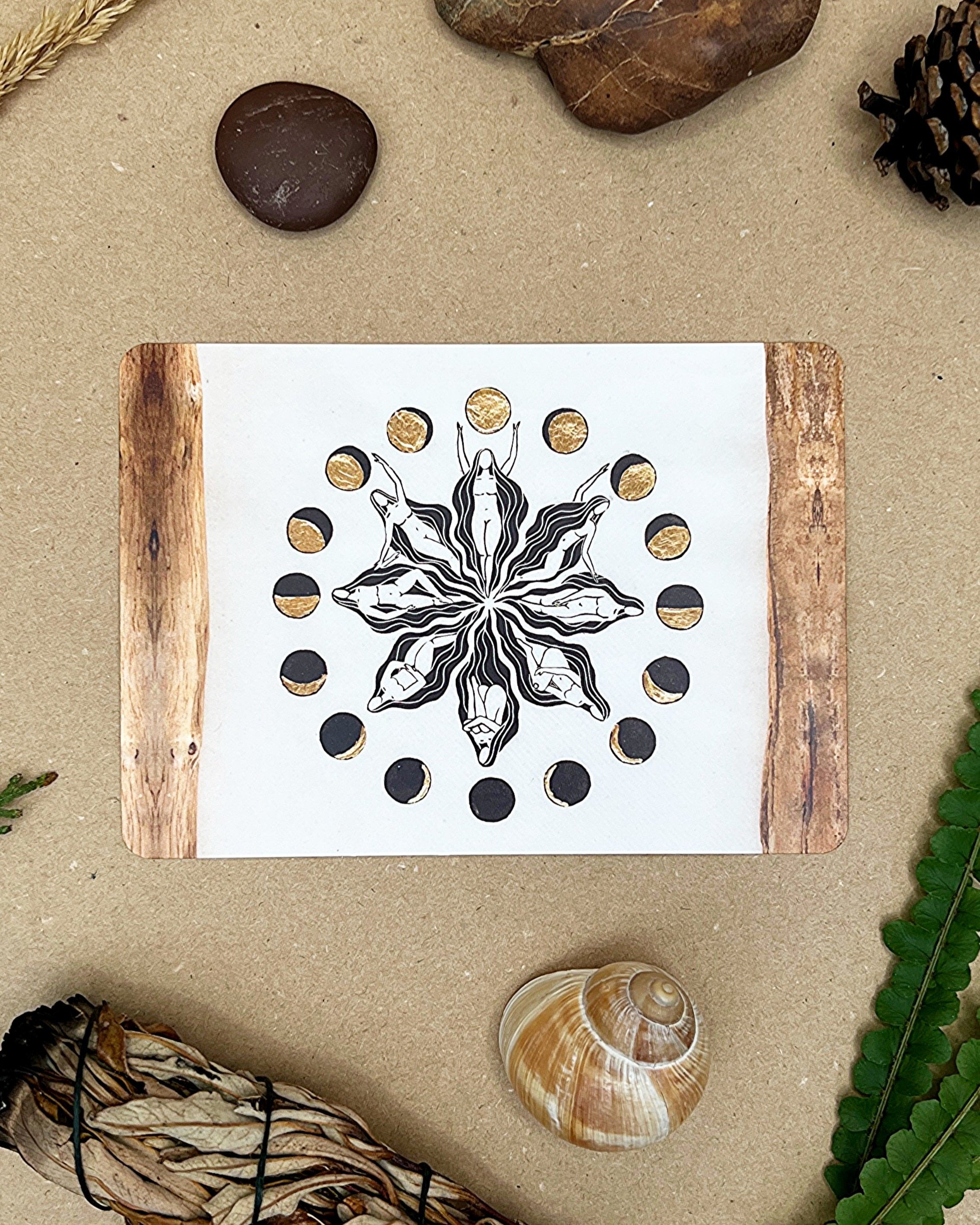 Mondblume Postkarte - art.from.ilkas.heart  