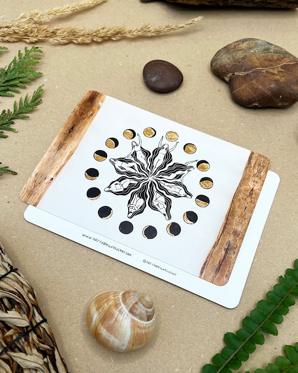 Mondblume Postkarte - art.from.ilkas.heart  