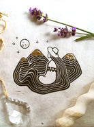 Mutter der Berge Linoldruck - art.from.ilkas.heart  