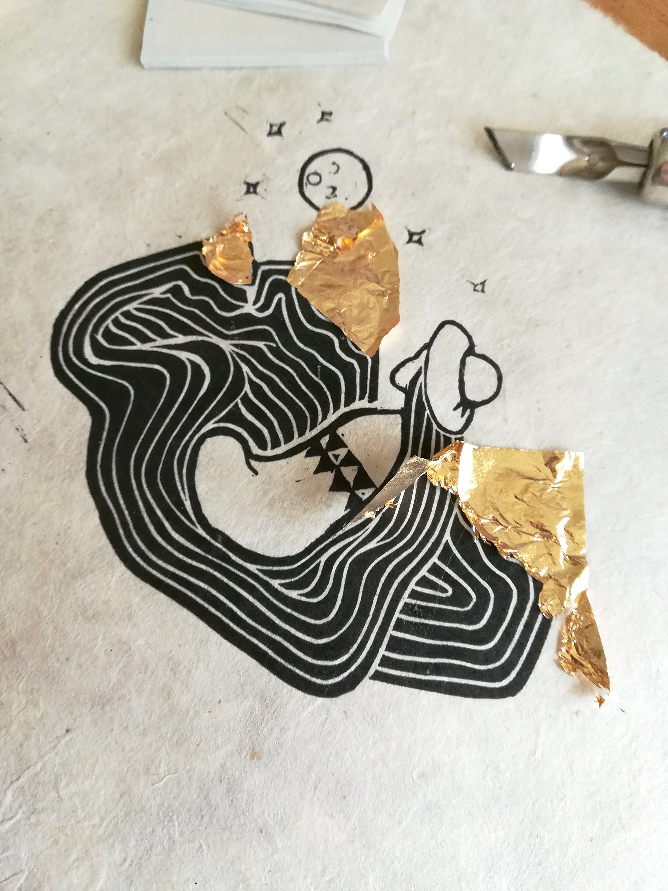 Mutter der Berge Linoldruck - art.from.ilkas.heart  