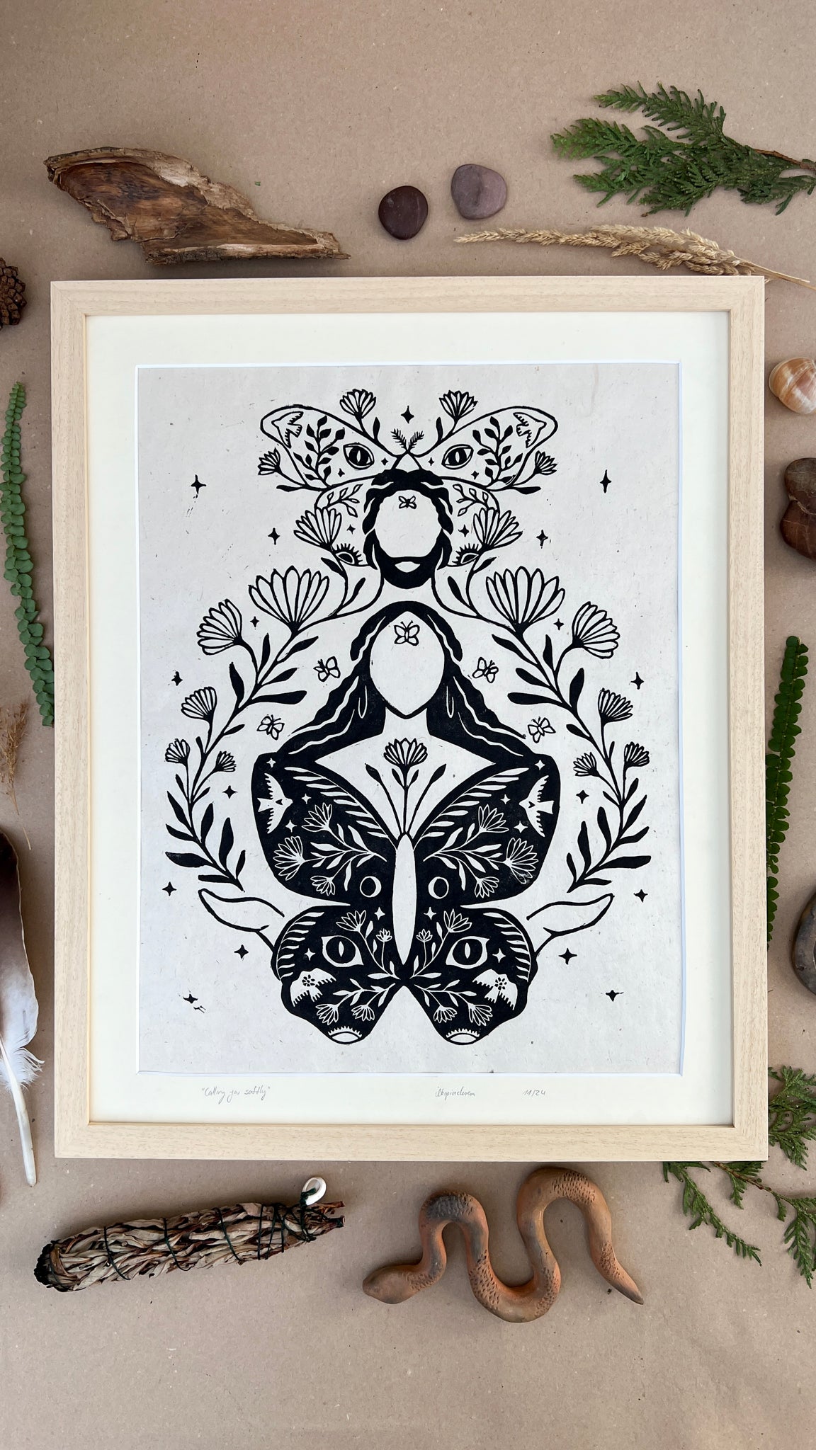 Rahmen & Passepartout für Calling you softly - art.from.ilkas.heart