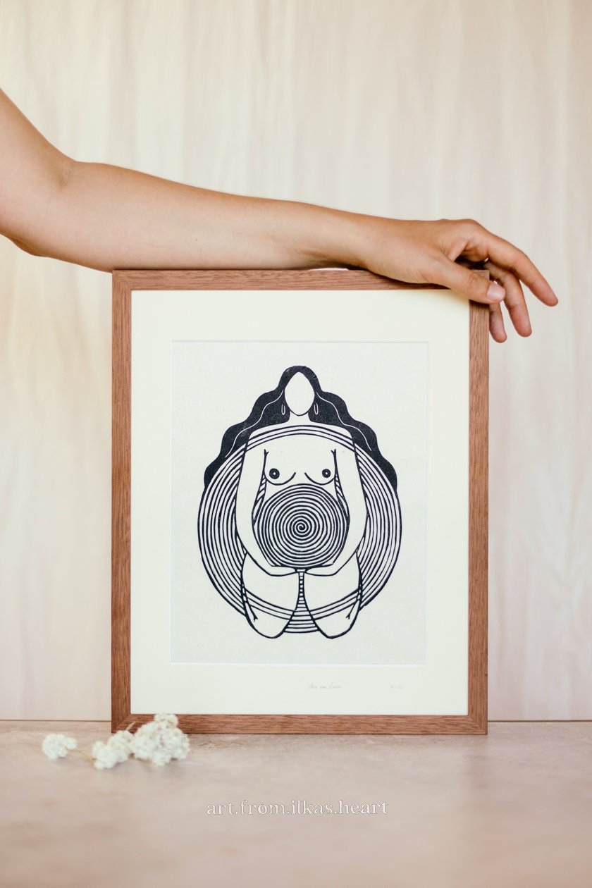 Rahmen & Passepartout für The Goddess Centered Within - art.from.ilkas.heart