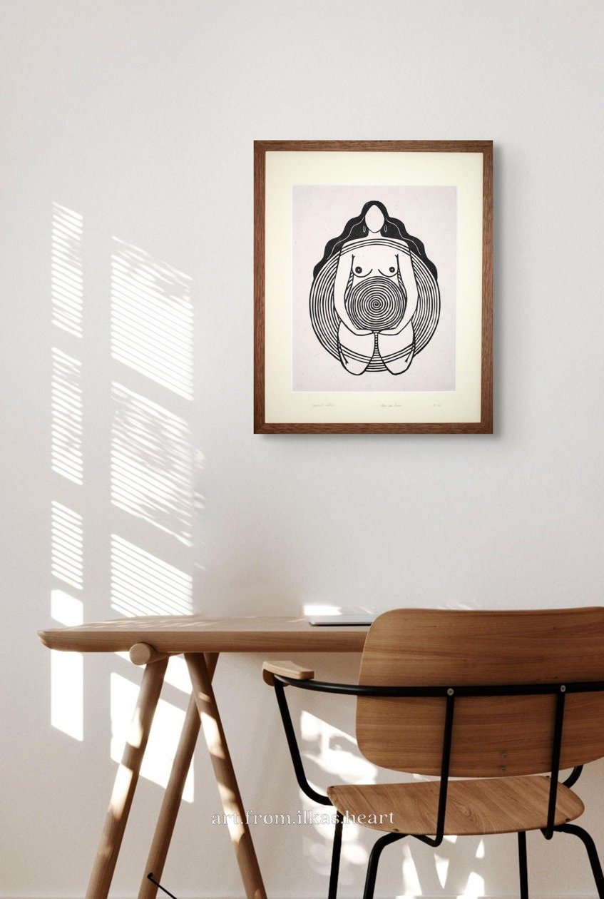 Rahmen & Passepartout für The Goddess Centered Within - art.from.ilkas.heart