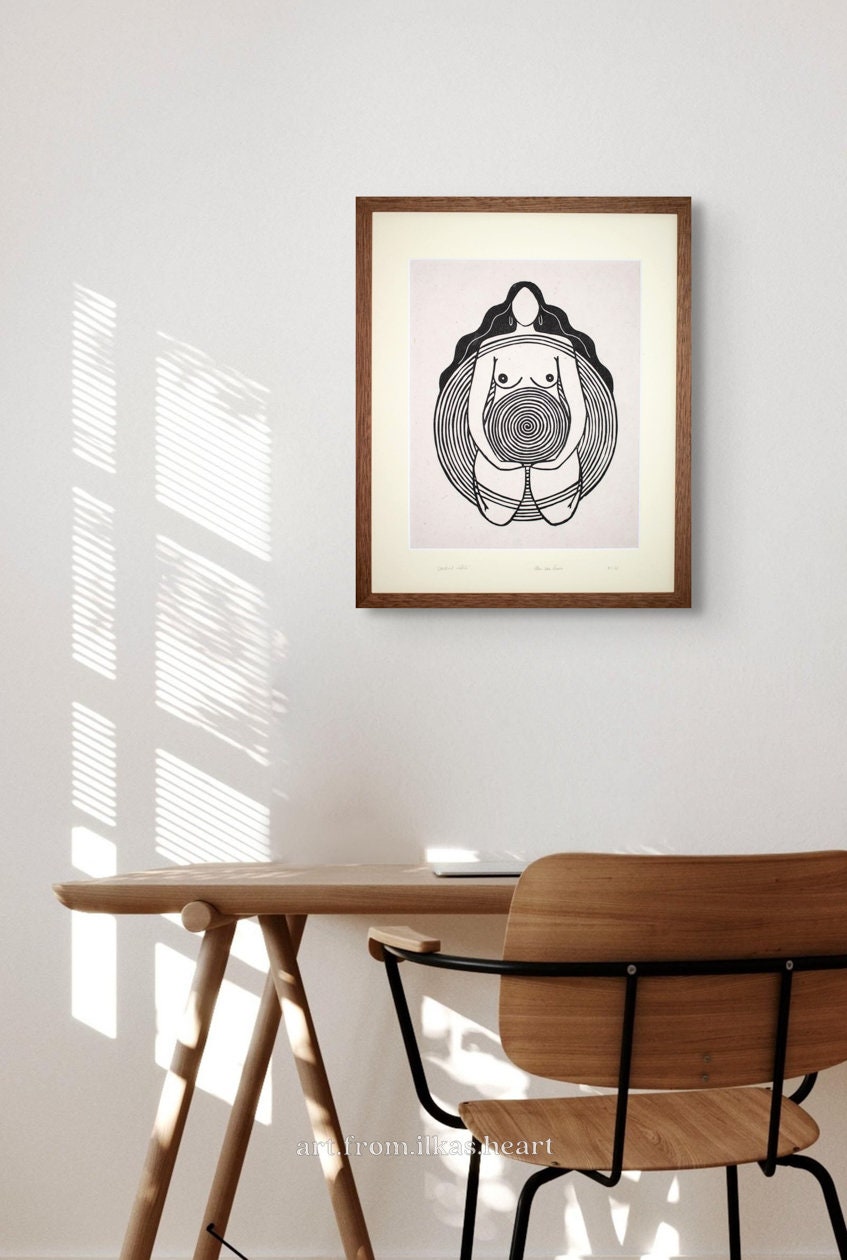 Centered Within Linoldruck - art.from.ilkas.heart  