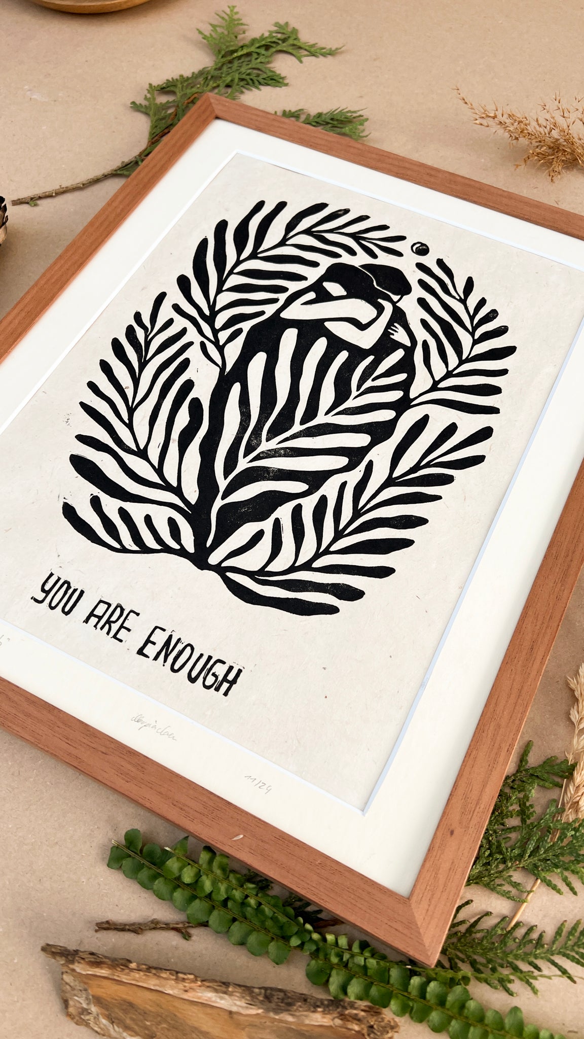 Rahmen & Passepartout für You are enough - art.from.ilkas.heart  