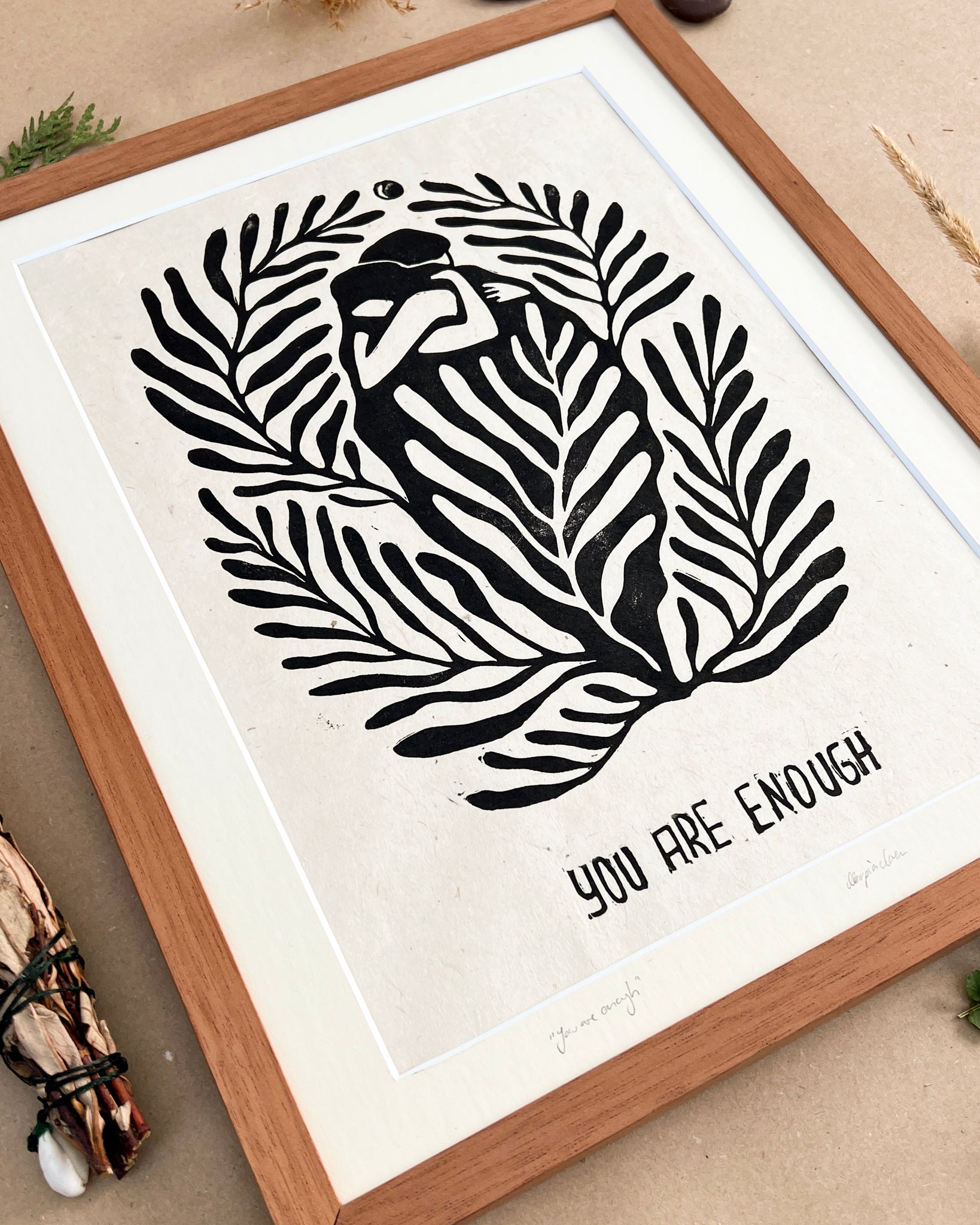 Rahmen & Passepartout für You are enough - art.from.ilkas.heart  