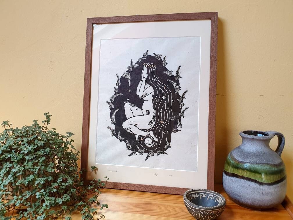 Rahmen & Passepartout für die Tochter der Erde - art.from.ilkas.heart