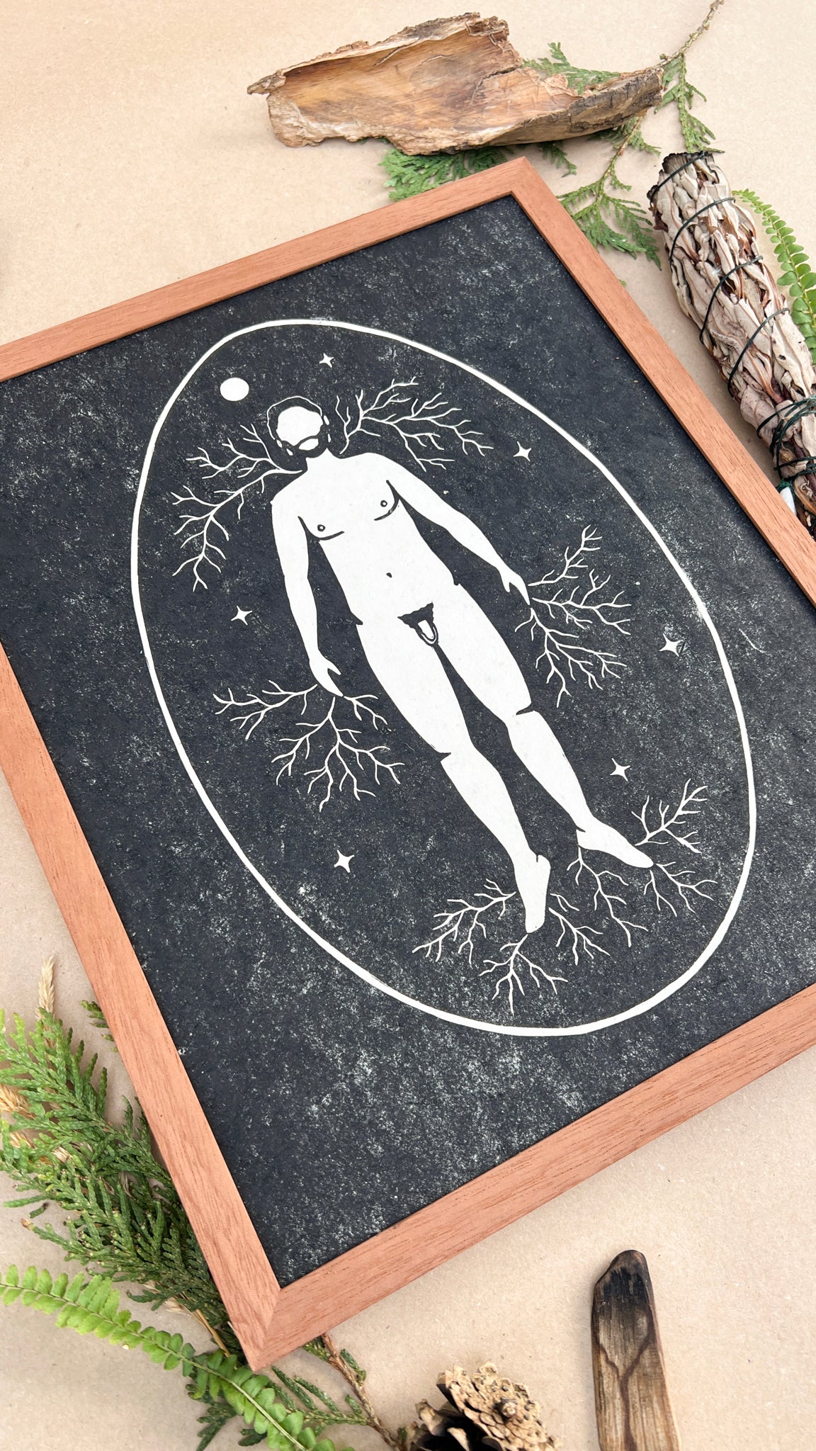 Rahmen für den verwurzelten Mann - art.from.ilkas.heart